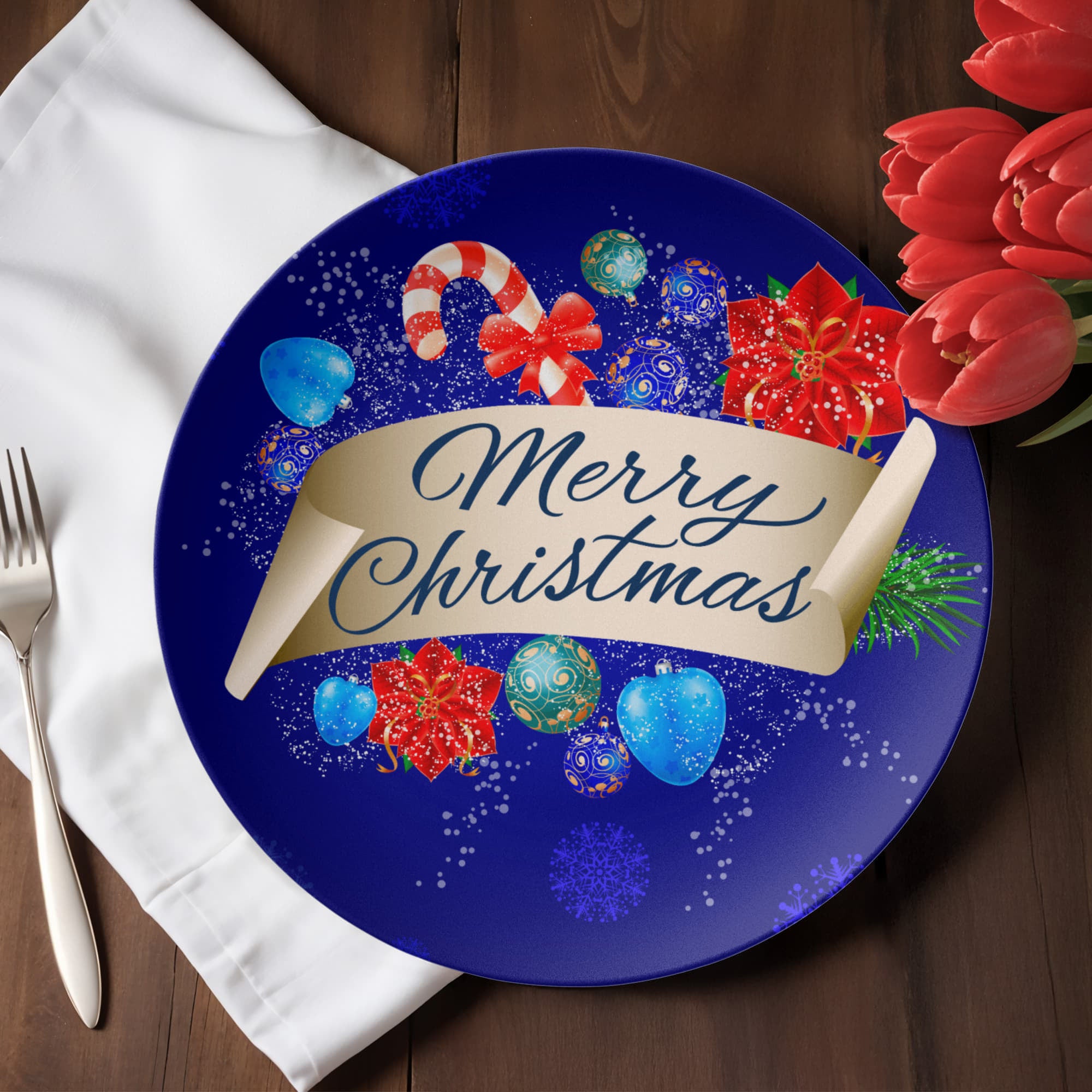 Blue Merry Christmas 10