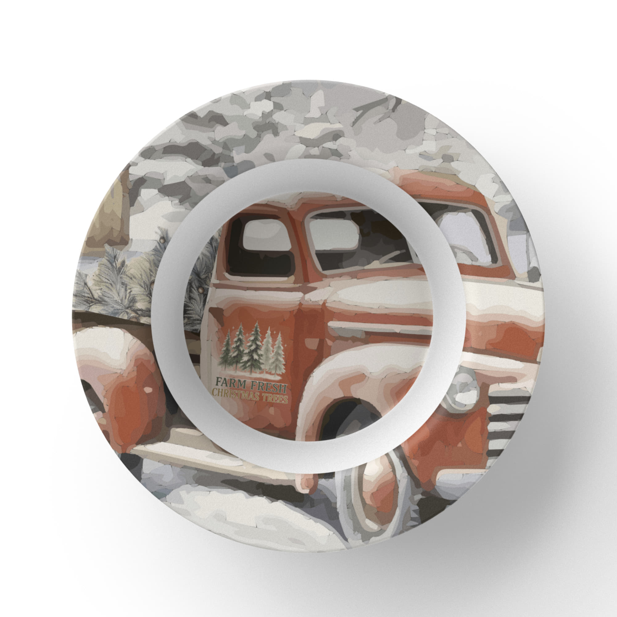 Farm Fresh Christmas Trees Vintage Truck 8.5