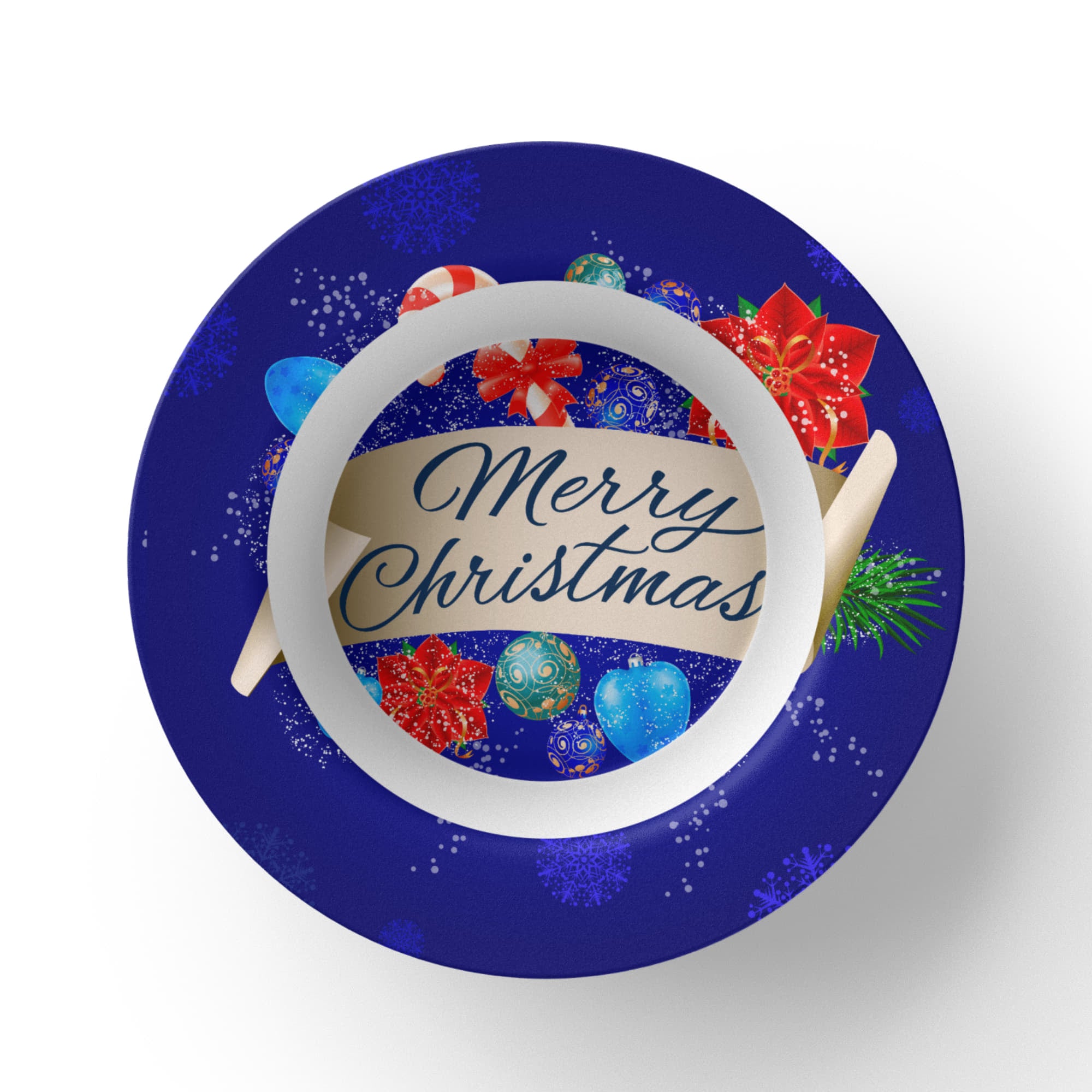 Blue Merry Christmas 8.5