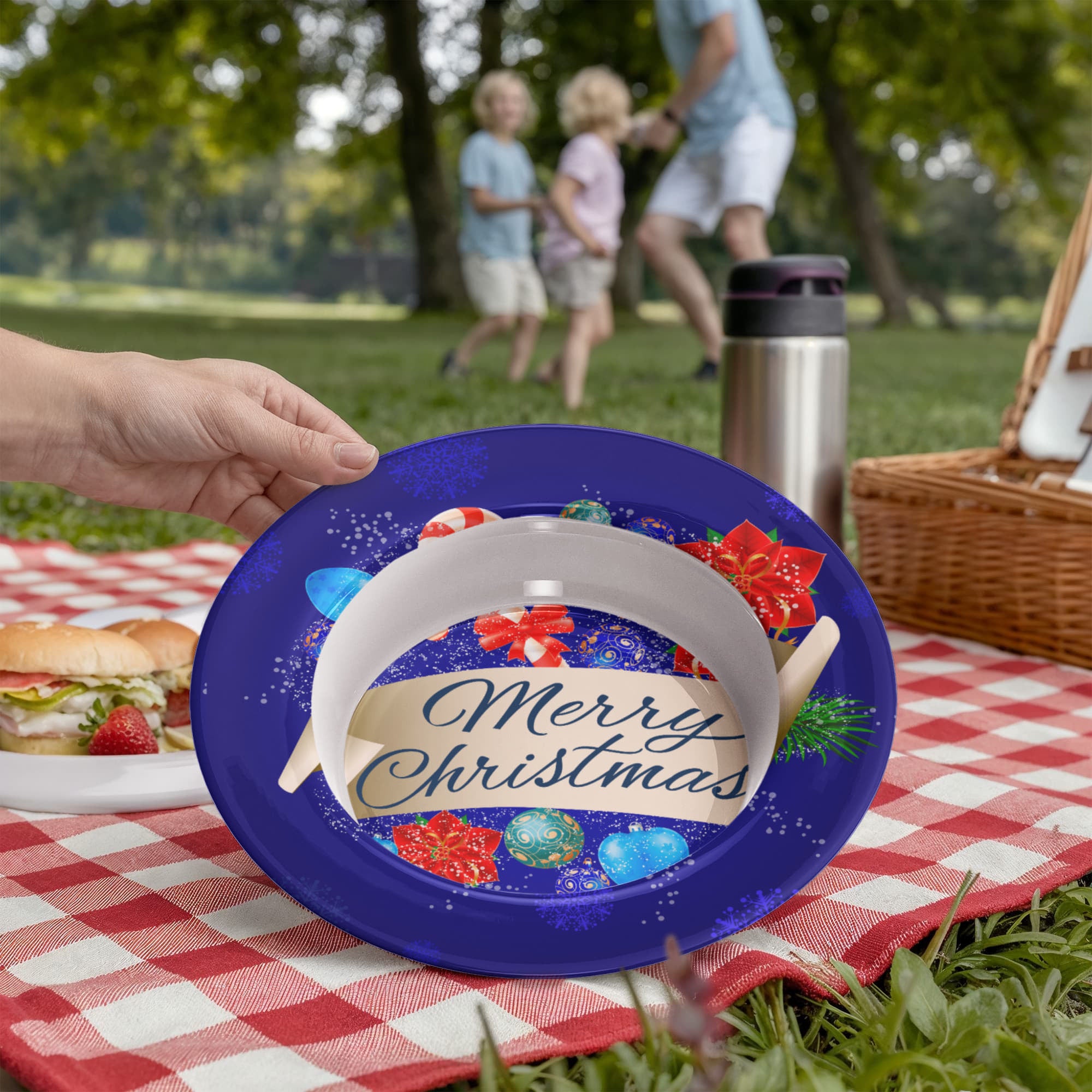 Blue Merry Christmas 8.5