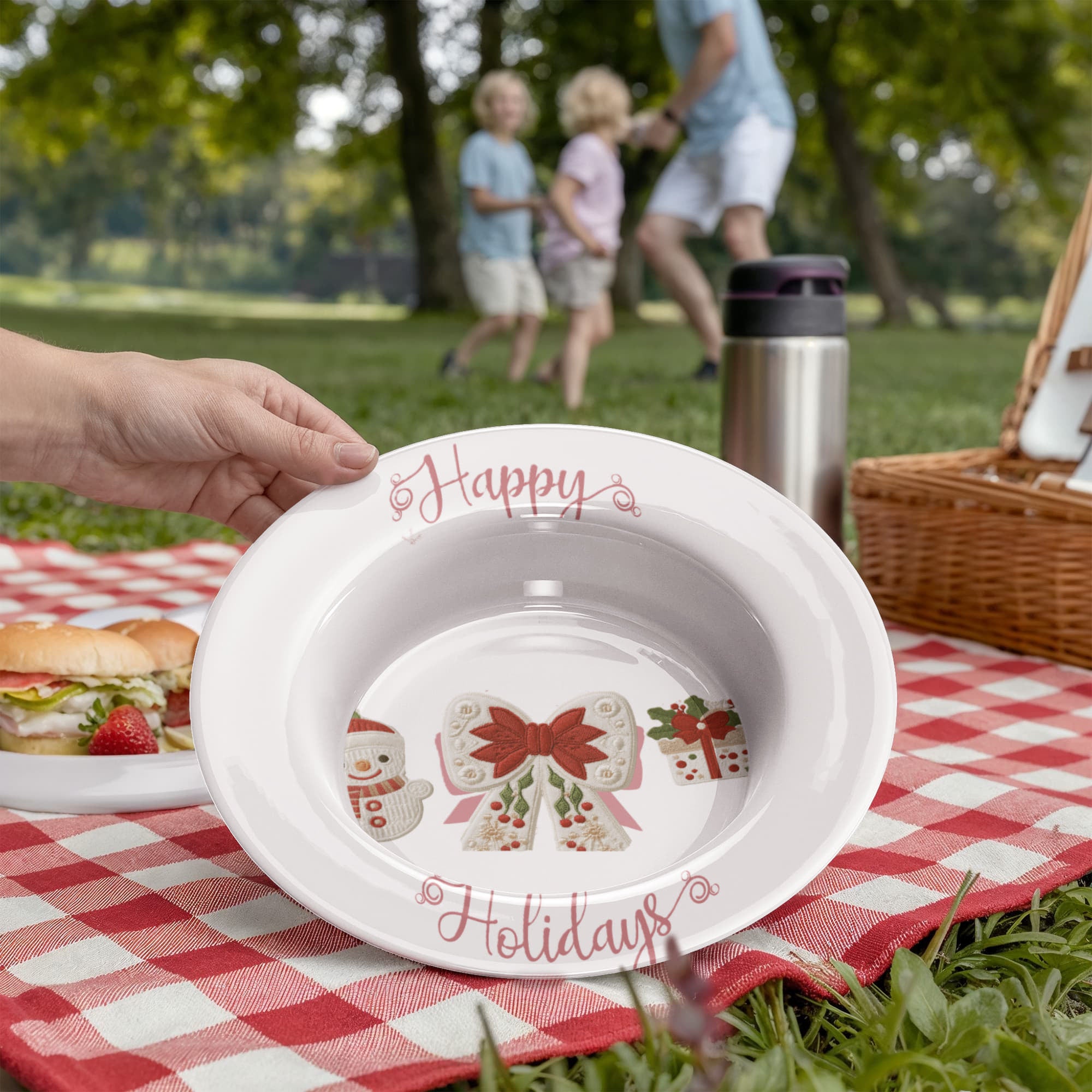 Happy Holidays Faux Yarn Polymer 8.5