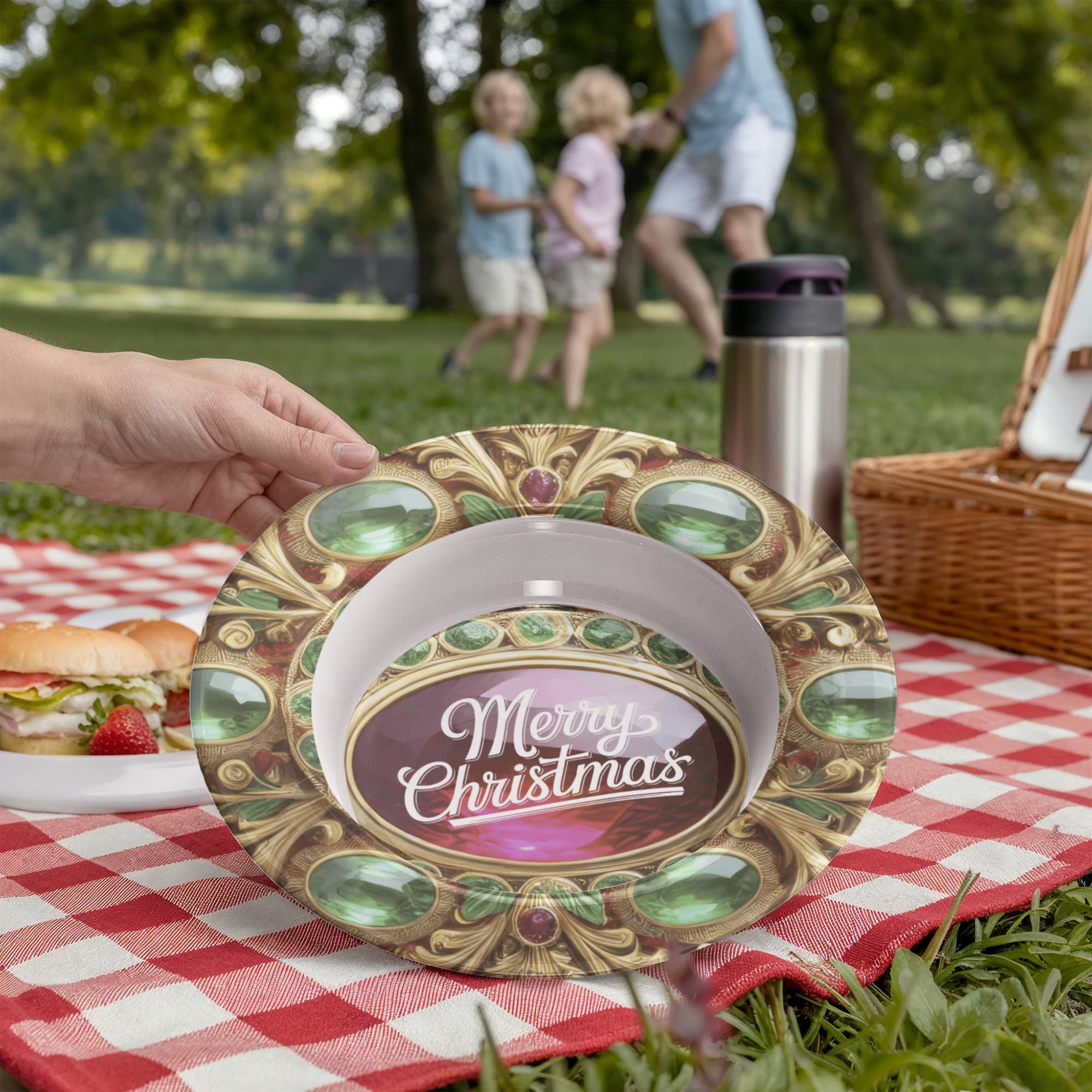 Ornate Gold Frame with Gemstones 8.5