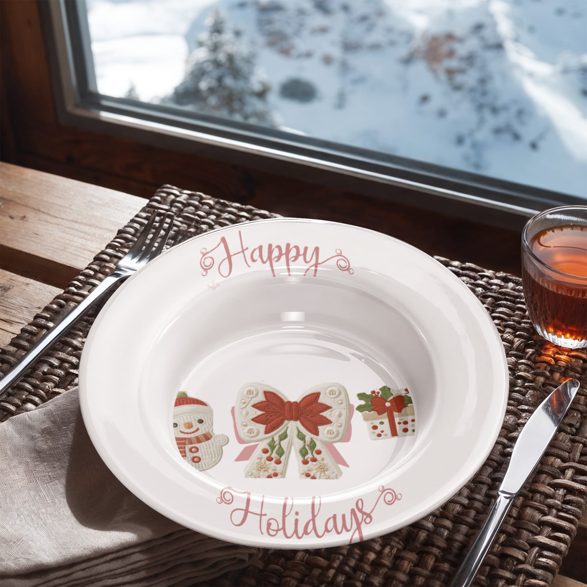 Happy Holidays Faux Yarn Polymer 8.5