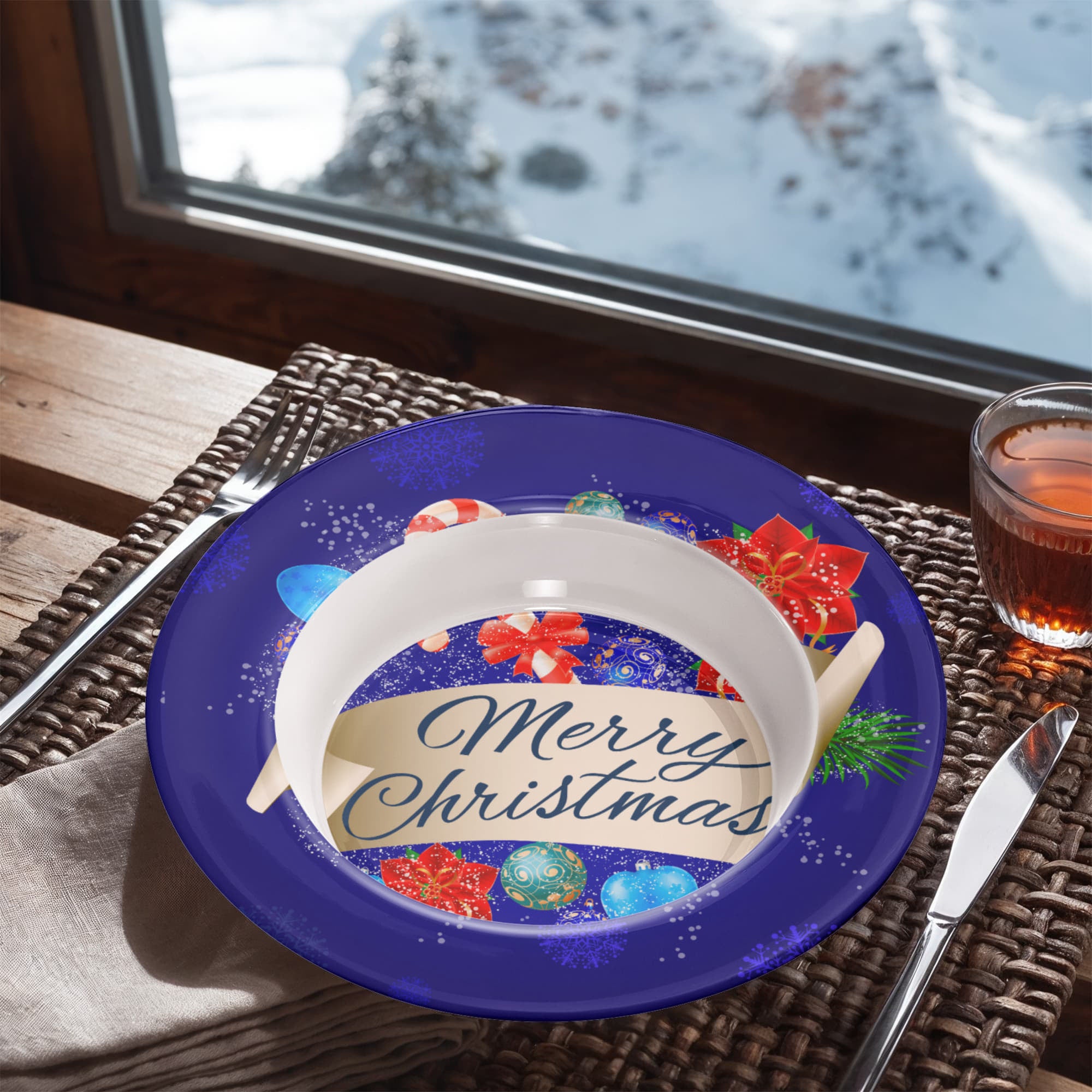 Blue Merry Christmas 8.5