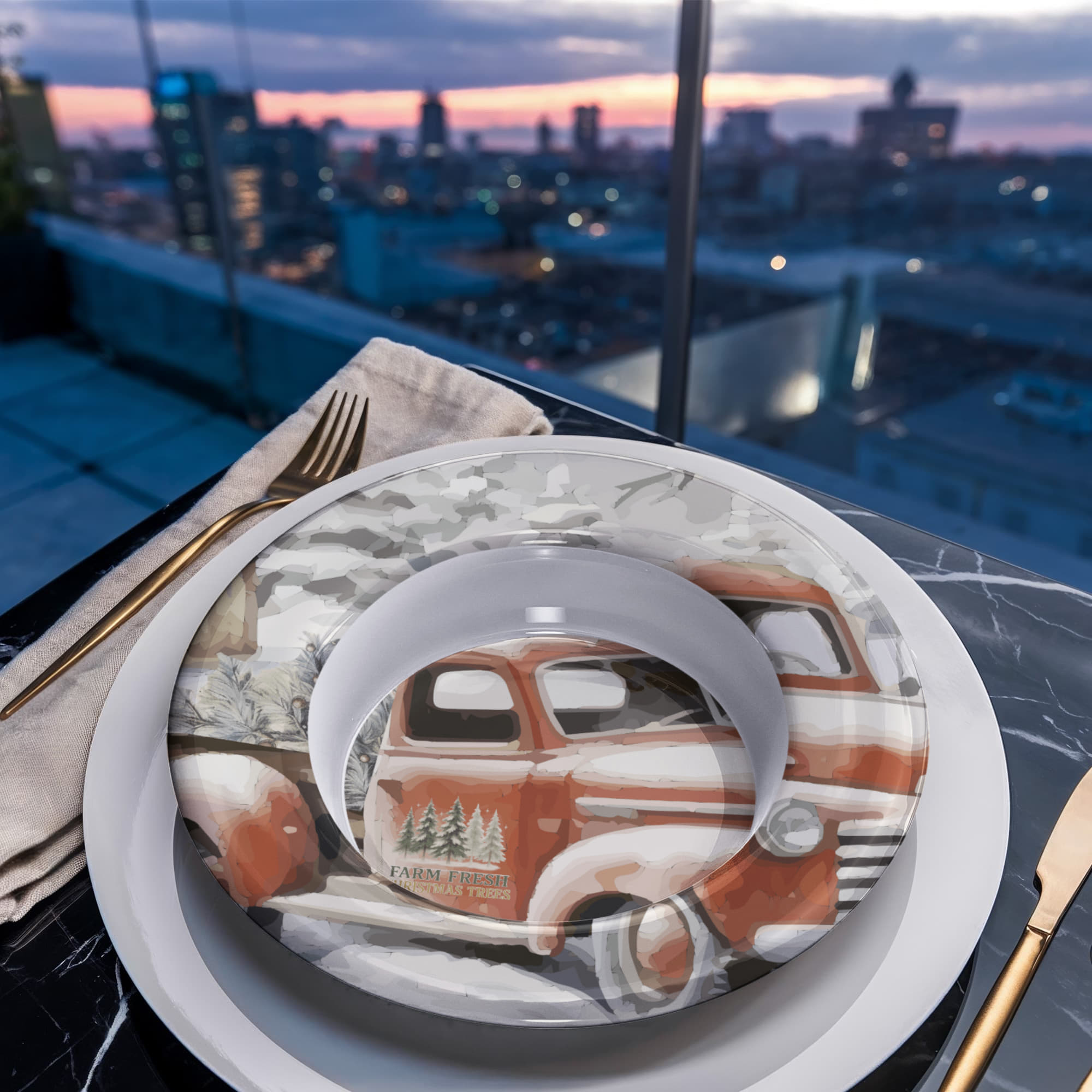 Farm Fresh Christmas Trees Vintage Truck 8.5