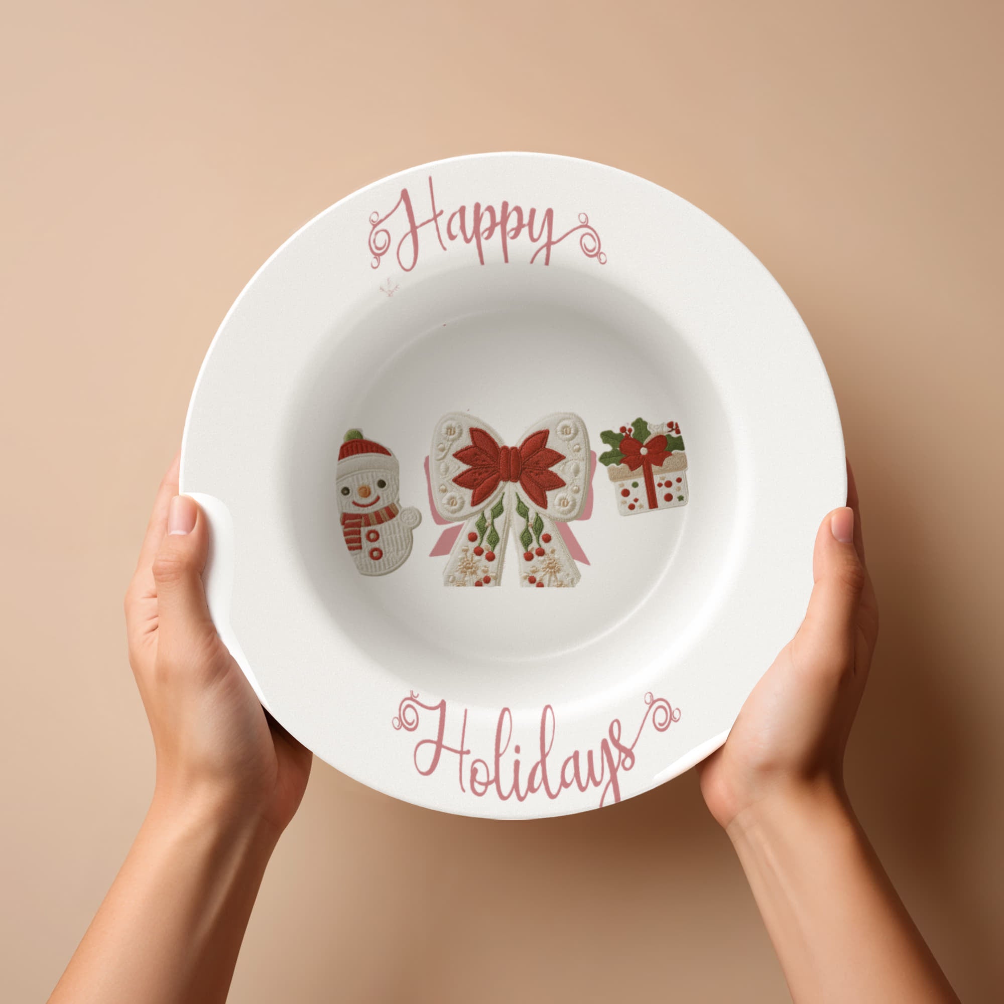 Happy Holidays Faux Yarn Polymer 8.5