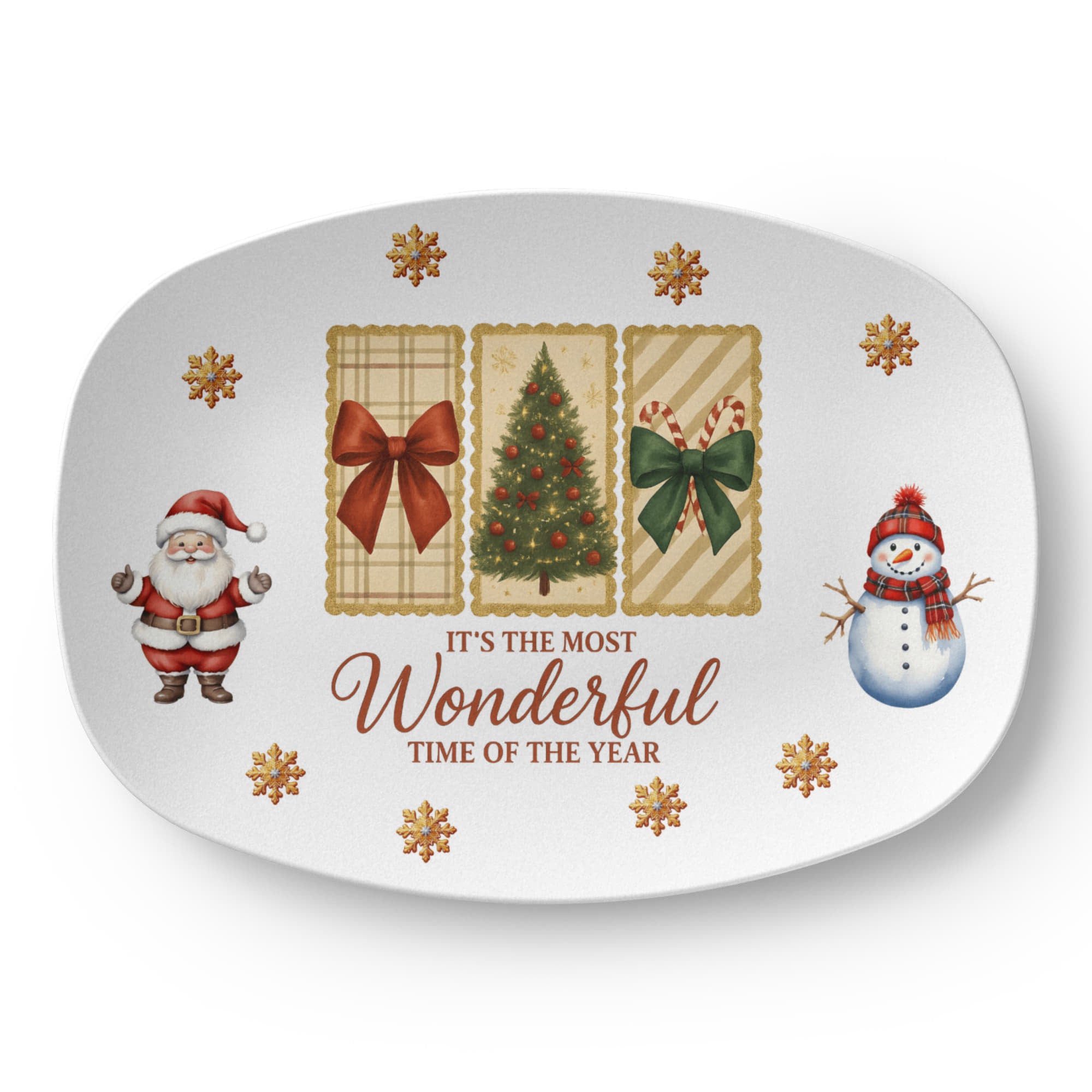 Most Wonderful Time of the Year Oval Serving Platter