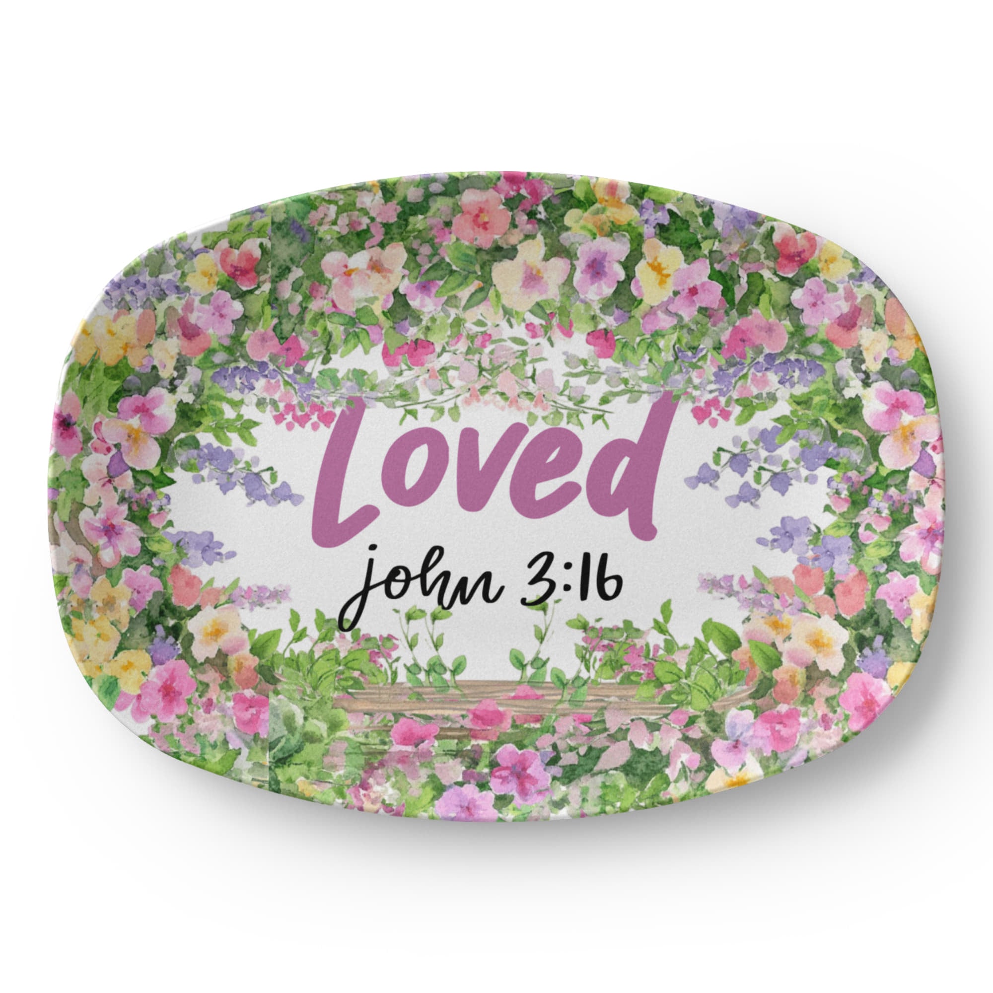 Loved John 3:16 Faith Based Floral 10