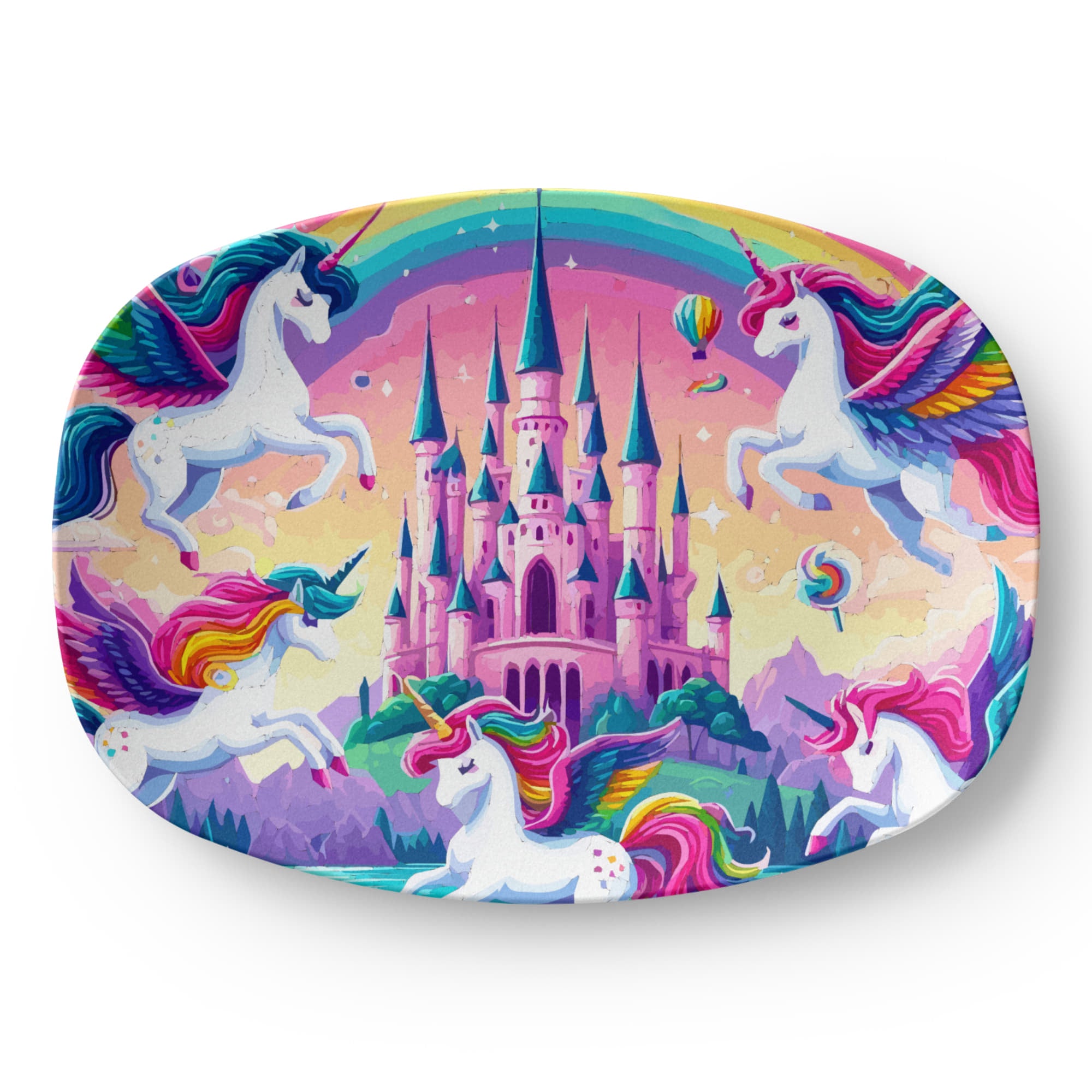 Cute Purple Unicorns with Pink Castle 10