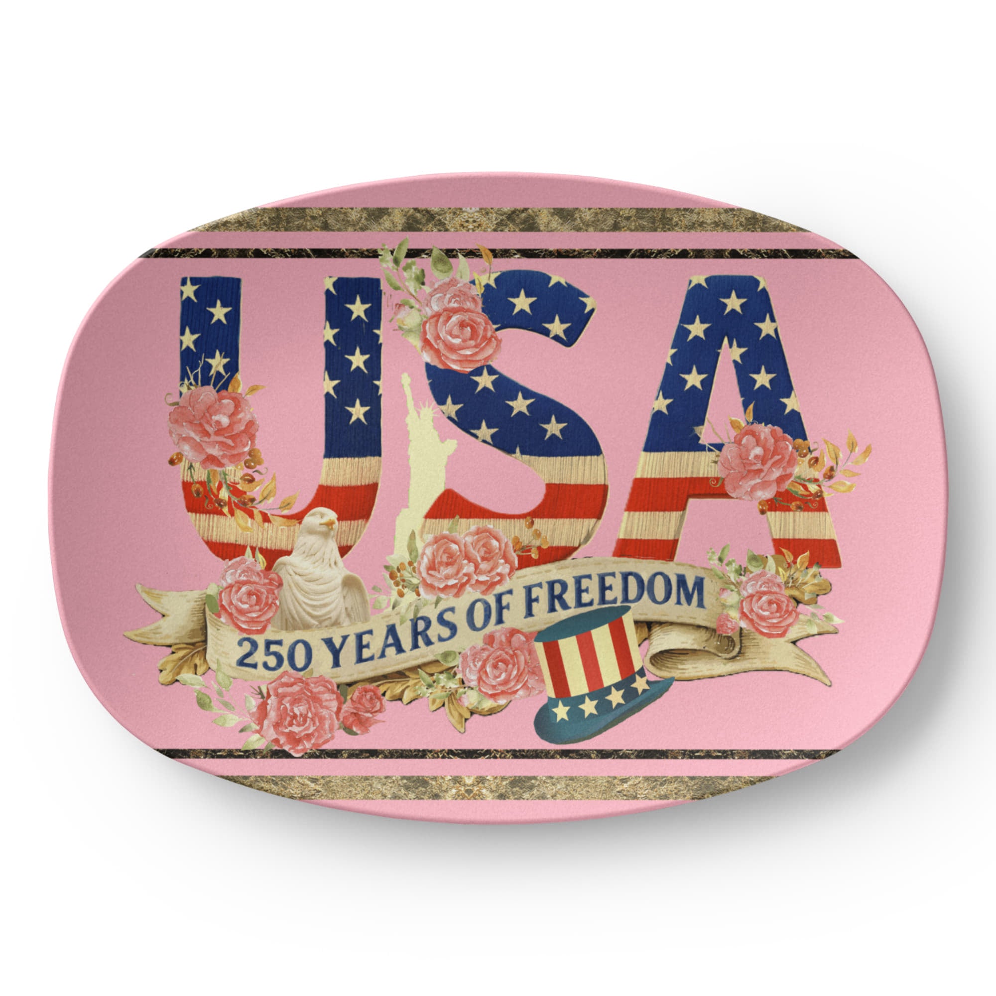 Pink USA 250 Years of Freedom Floral 10