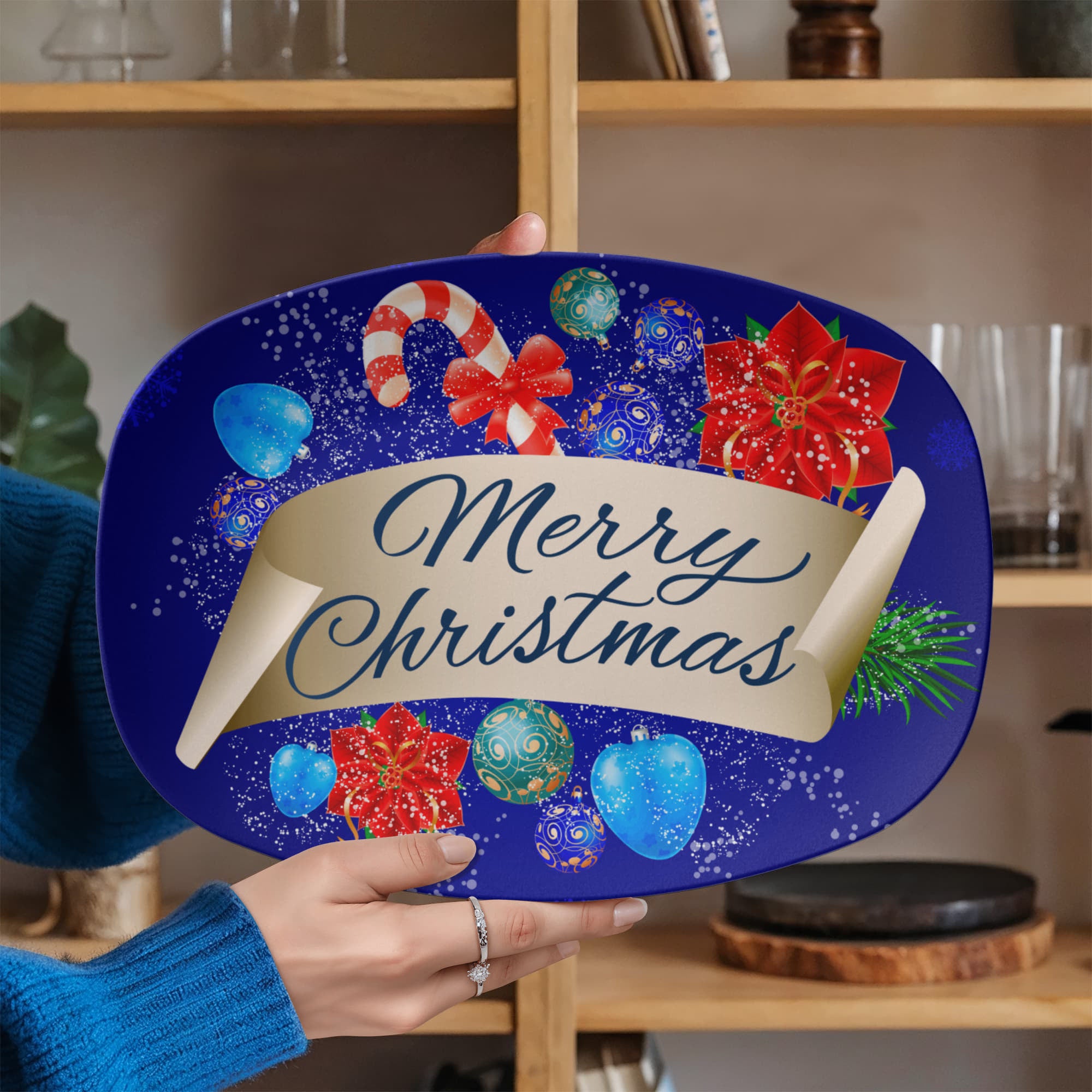 Blue Merry Christmas Design 10
