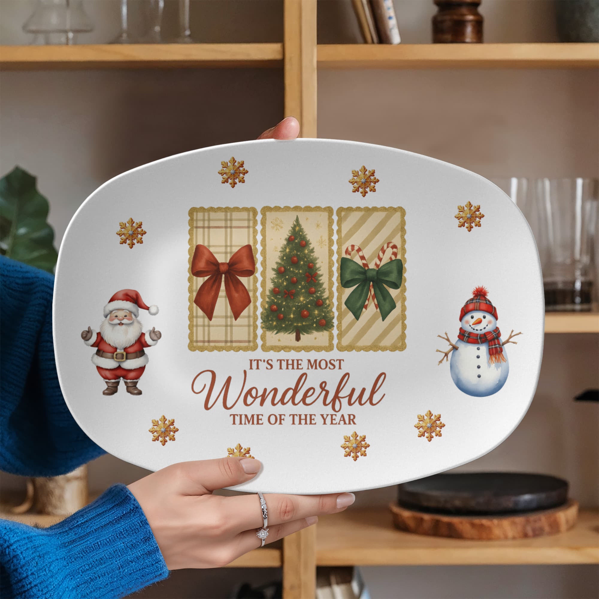 Most Wonderful Time of the Year Oval Serving Platter