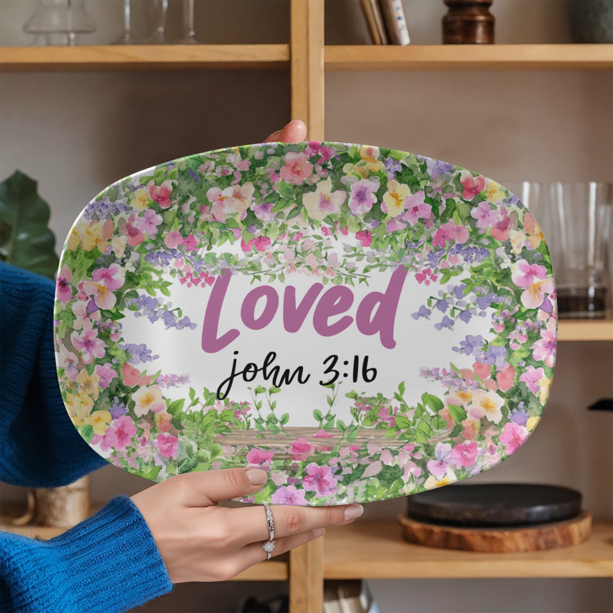 Loved John 3:16 Faith Based Floral 10