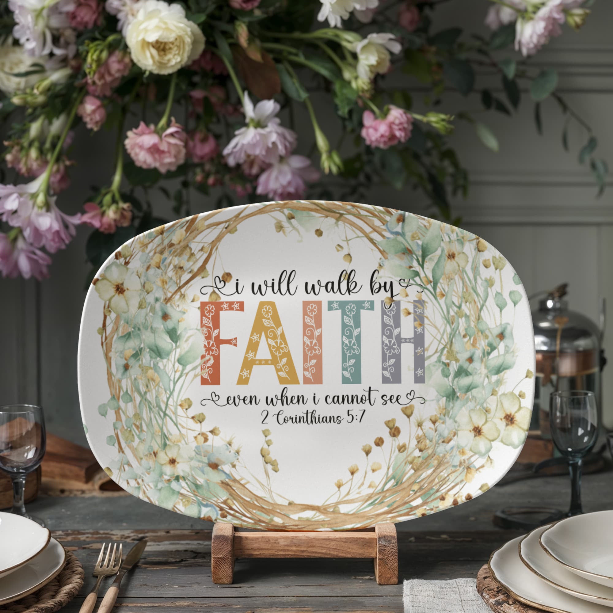 I Will Walk by Faith Even When I Cannot See Oval 10