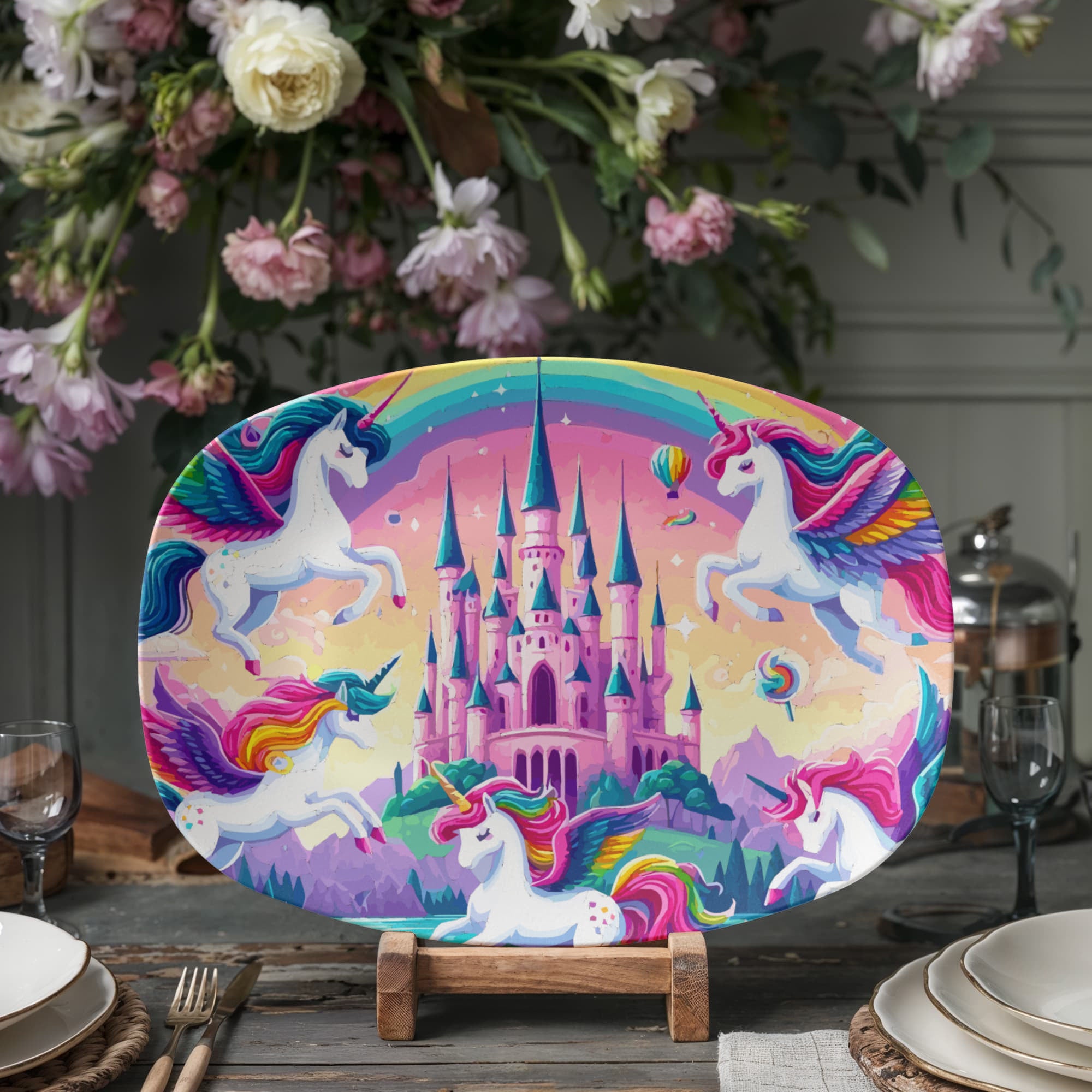 Cute Purple Unicorns with Pink Castle 10