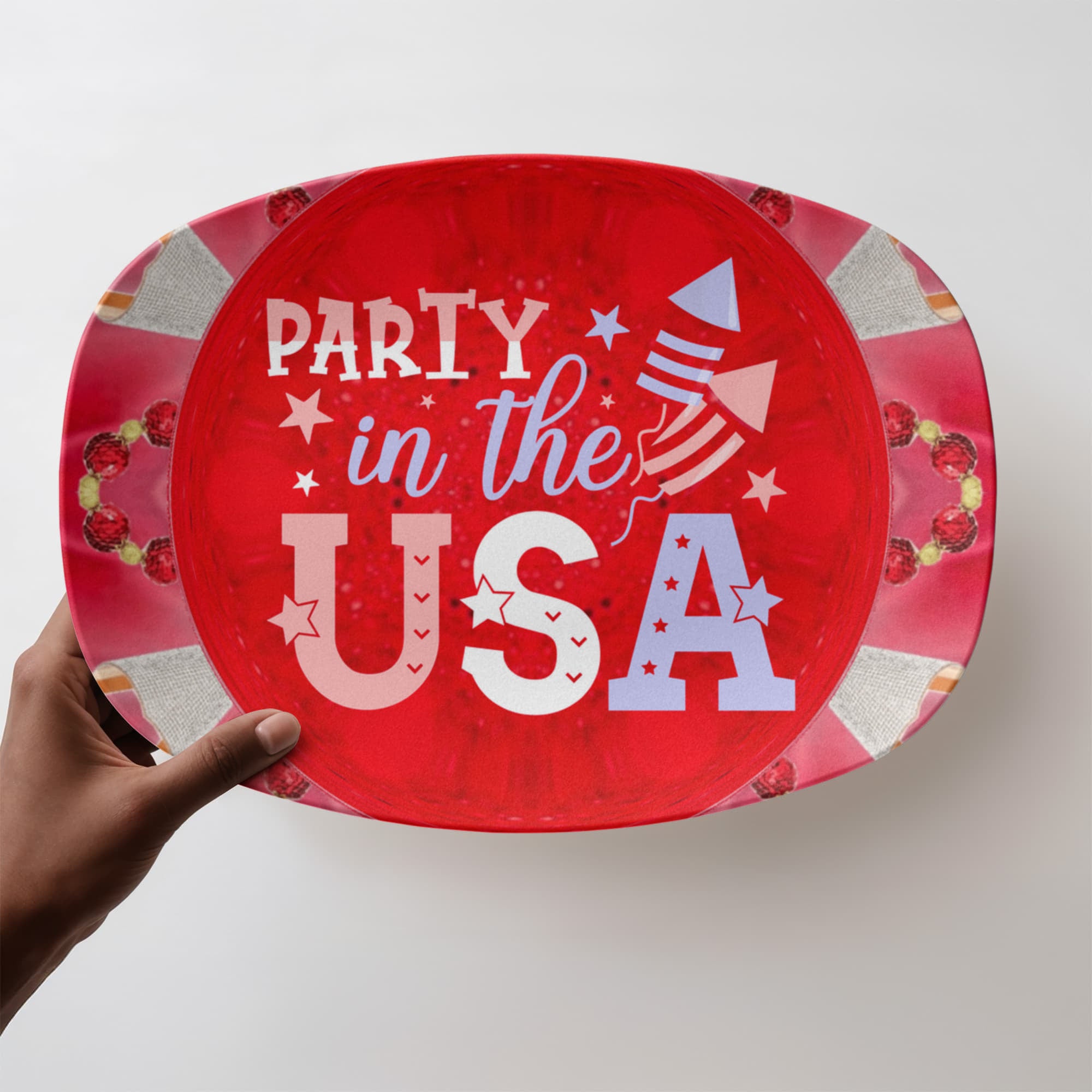 Party in the USA 10”x14” Oval Serving Platter