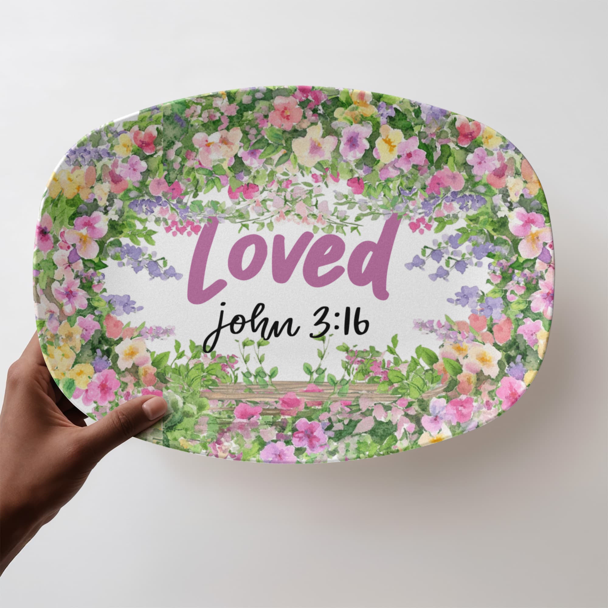 Loved John 3:16 Faith Based Floral 10