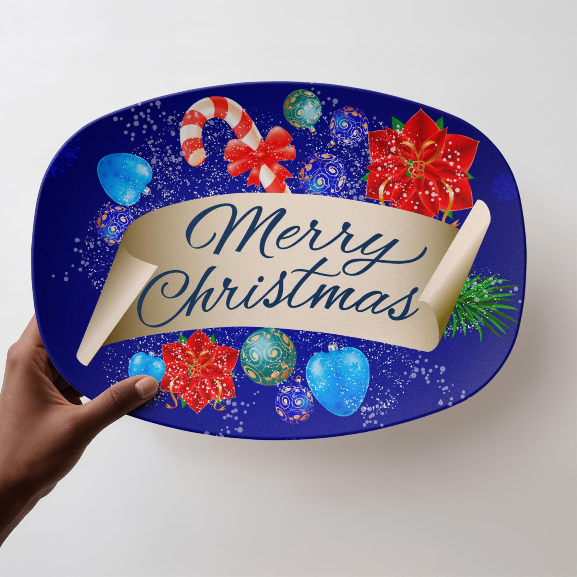 Blue Merry Christmas Design 10