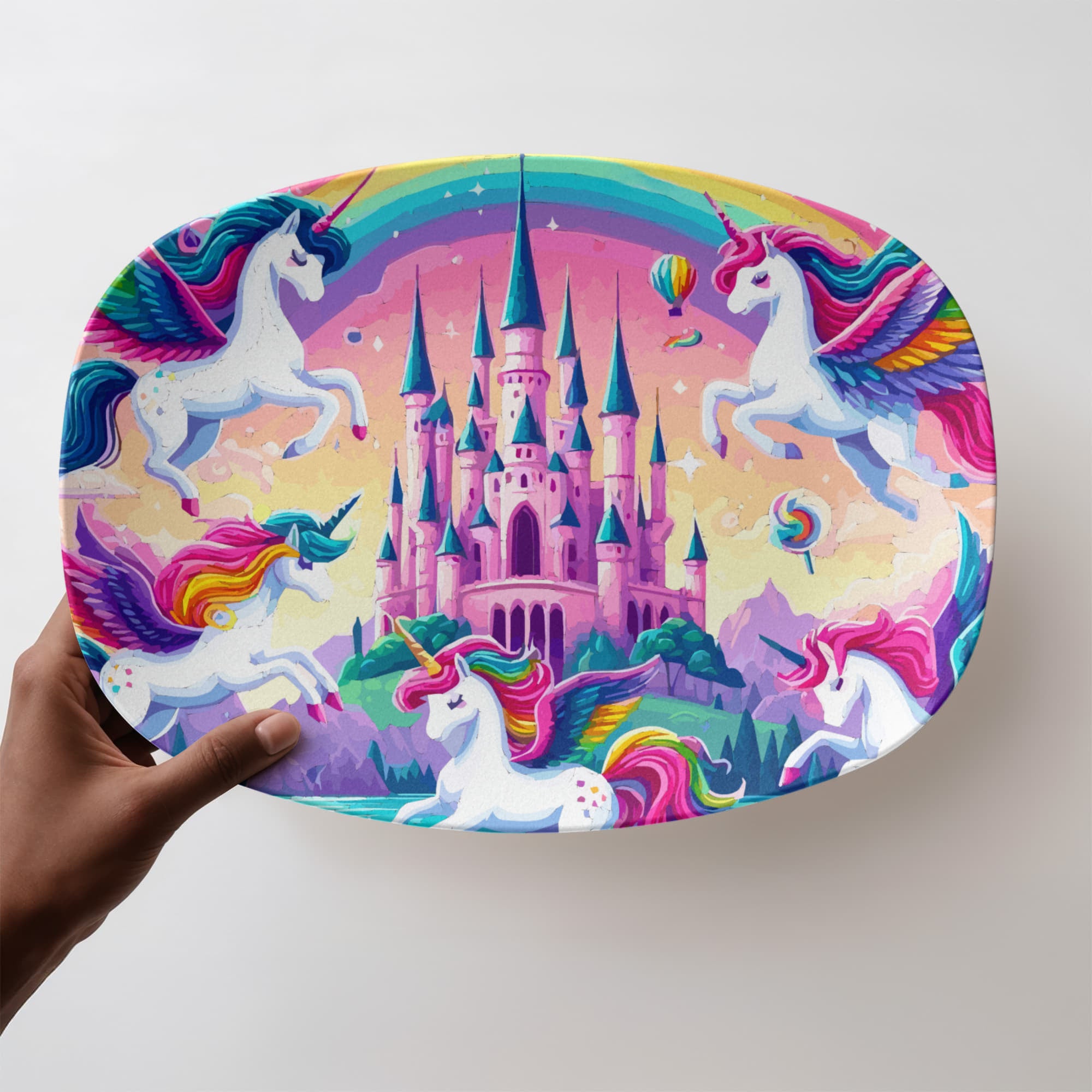 Cute Purple Unicorns with Pink Castle 10