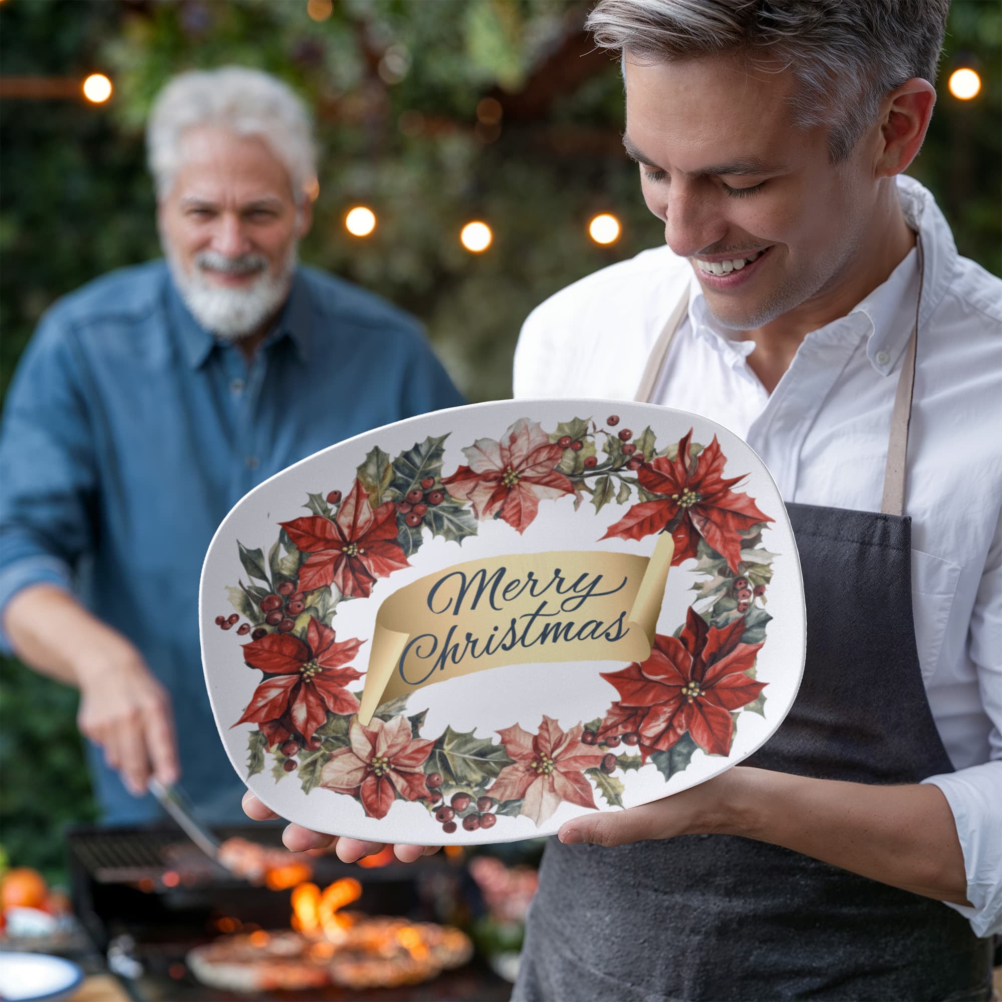 Merry Christmas Oval Wreath 10