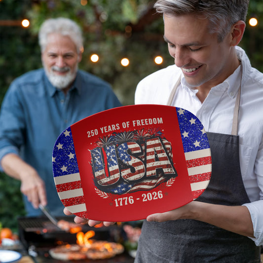 250 Years of Freedom United States 10" x 14" Oval Serving Platter