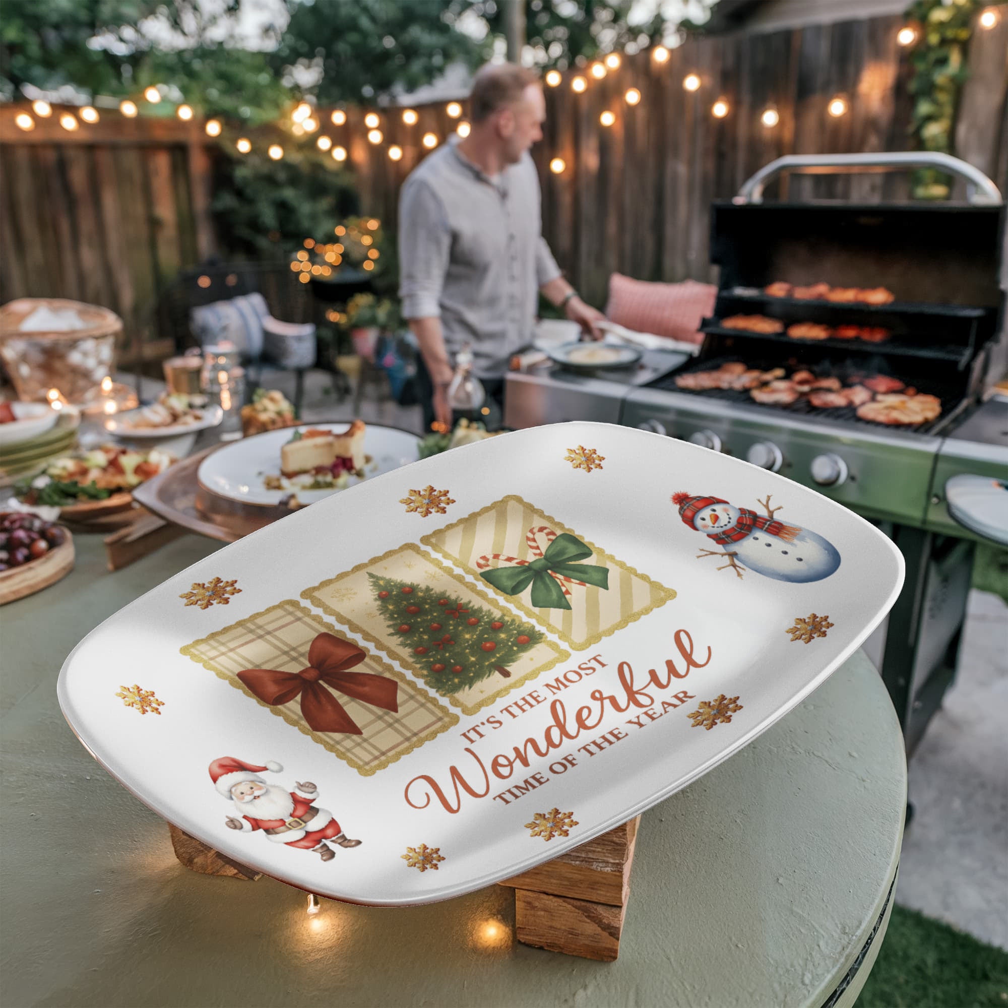 Most Wonderful Time of the Year Oval Serving Platter