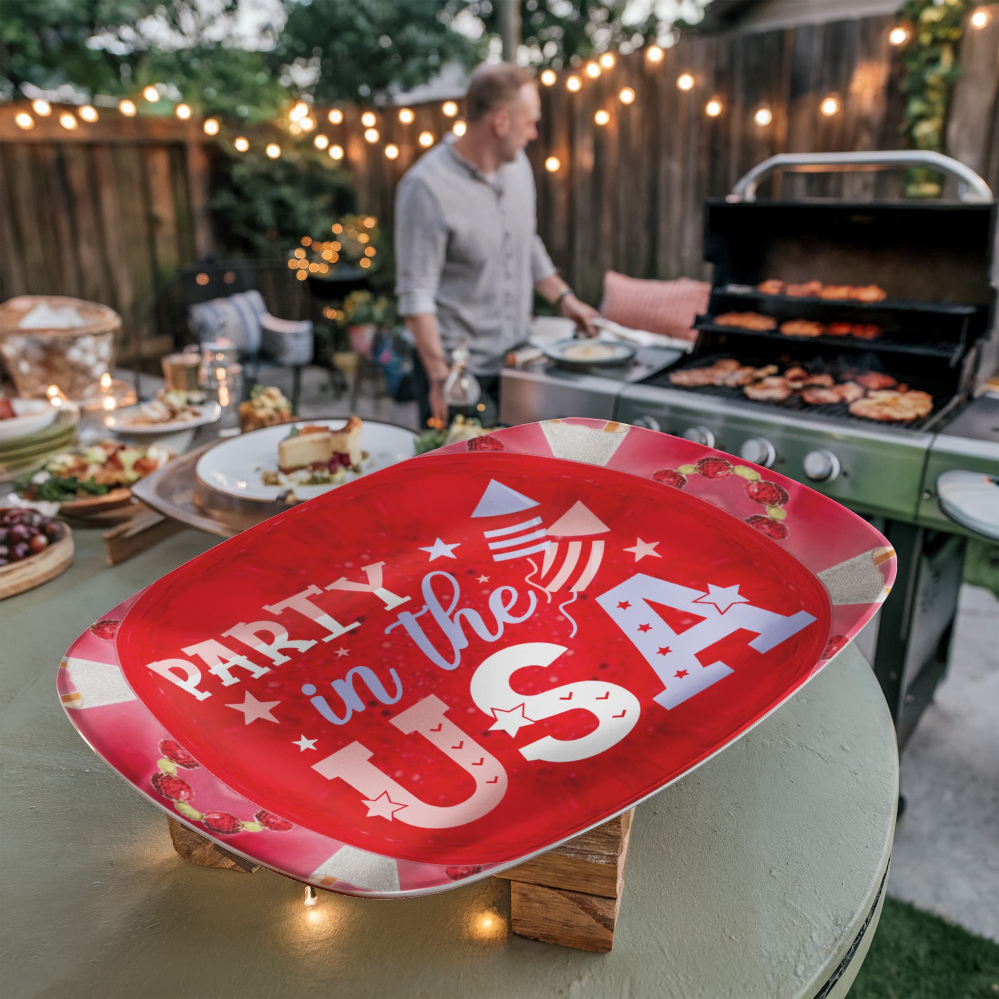 Party in the USA 10”x14” Oval Serving Platter