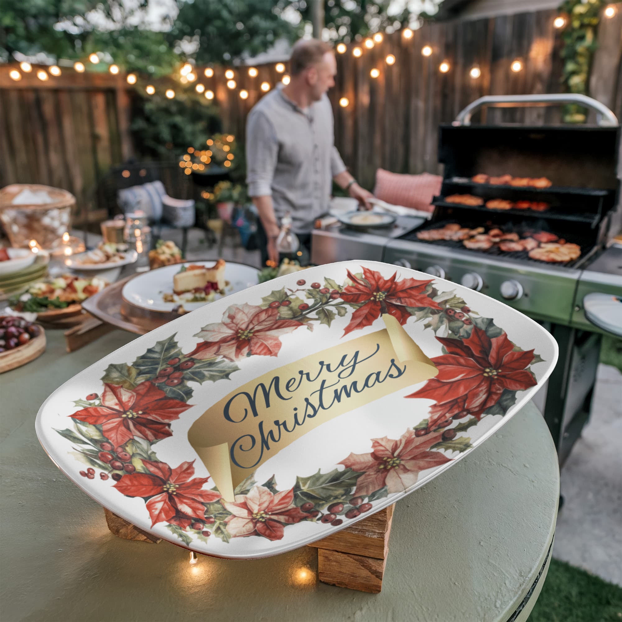 Merry Christmas Oval Wreath 10