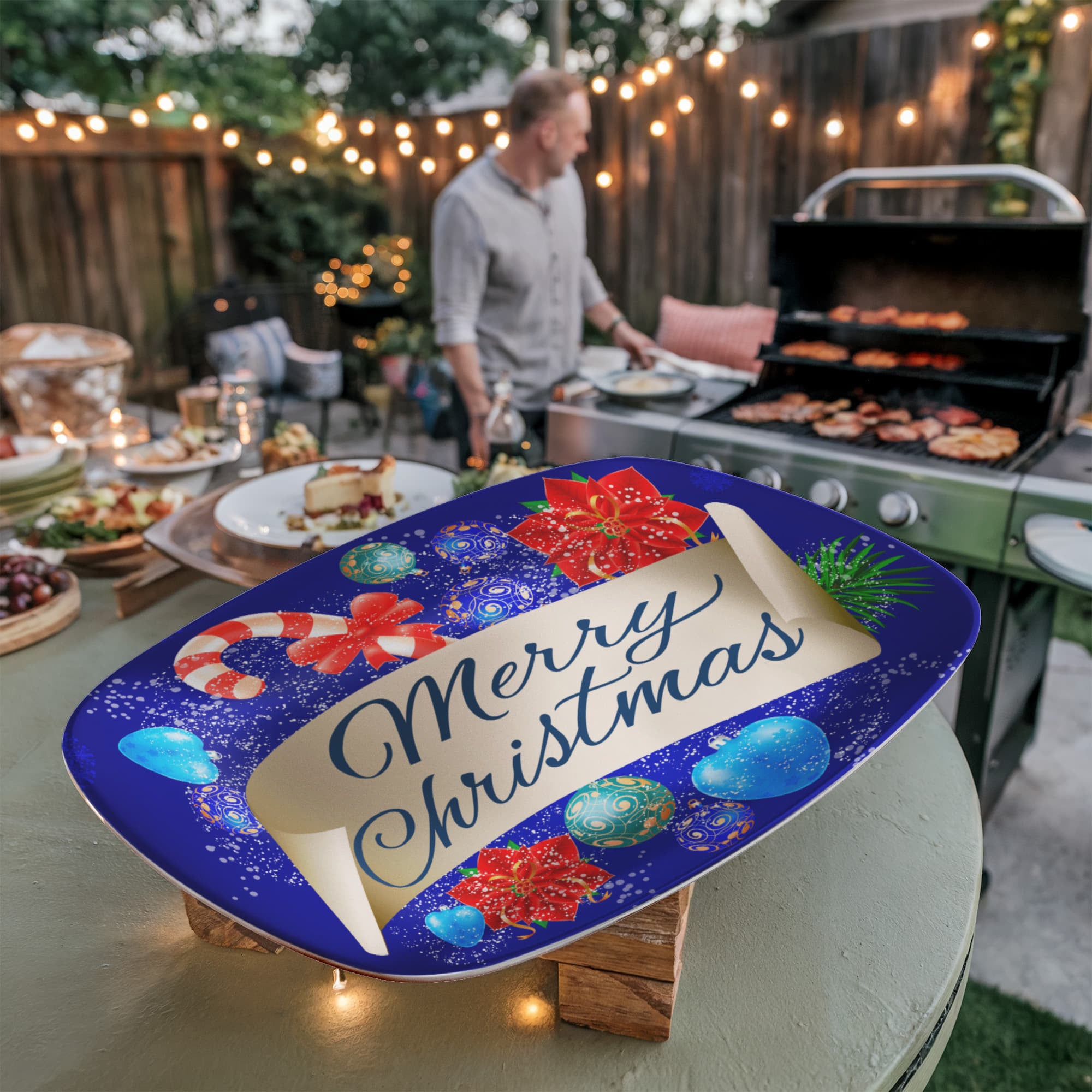 Blue Merry Christmas Design 10