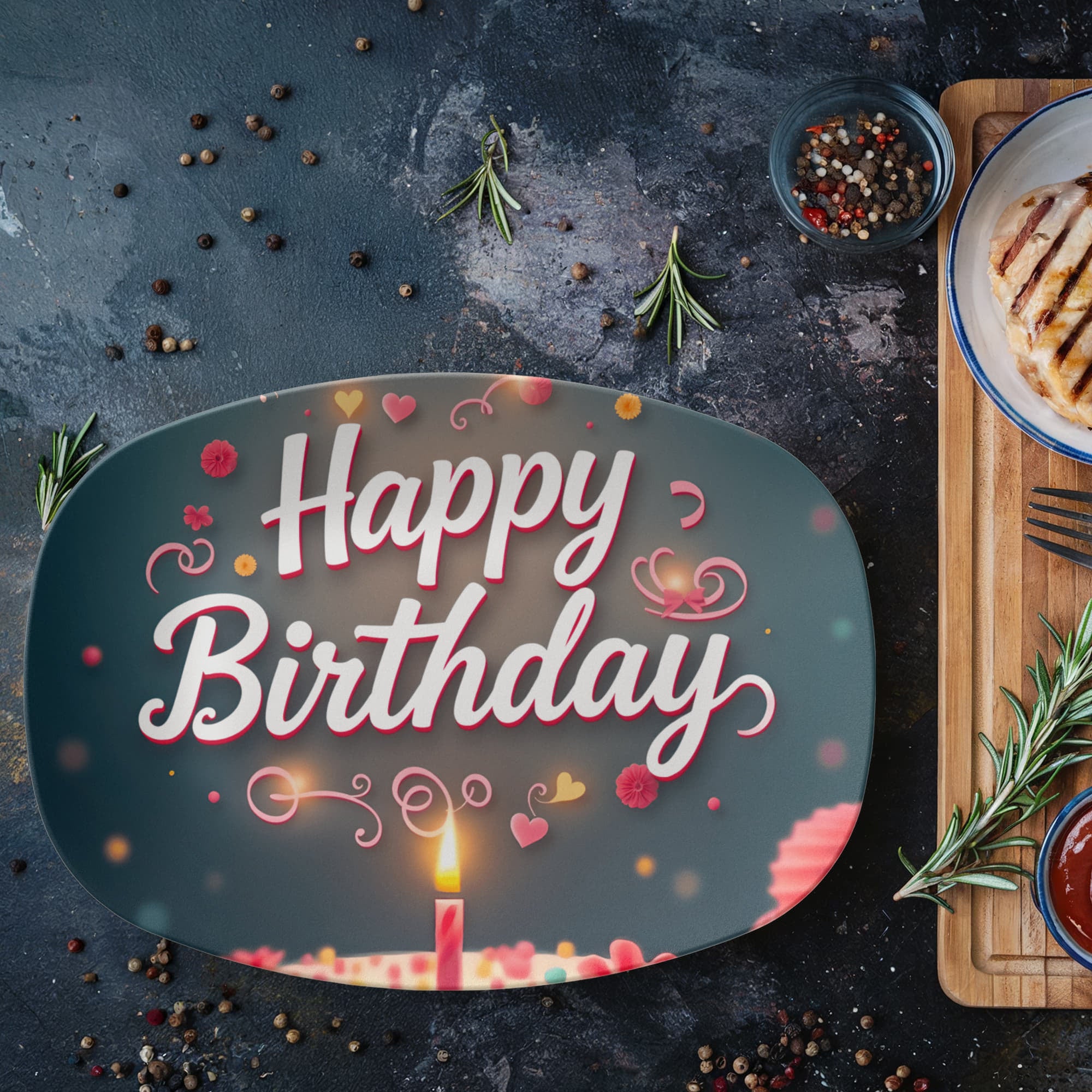 Happy Birthday  Cake & Candle 10