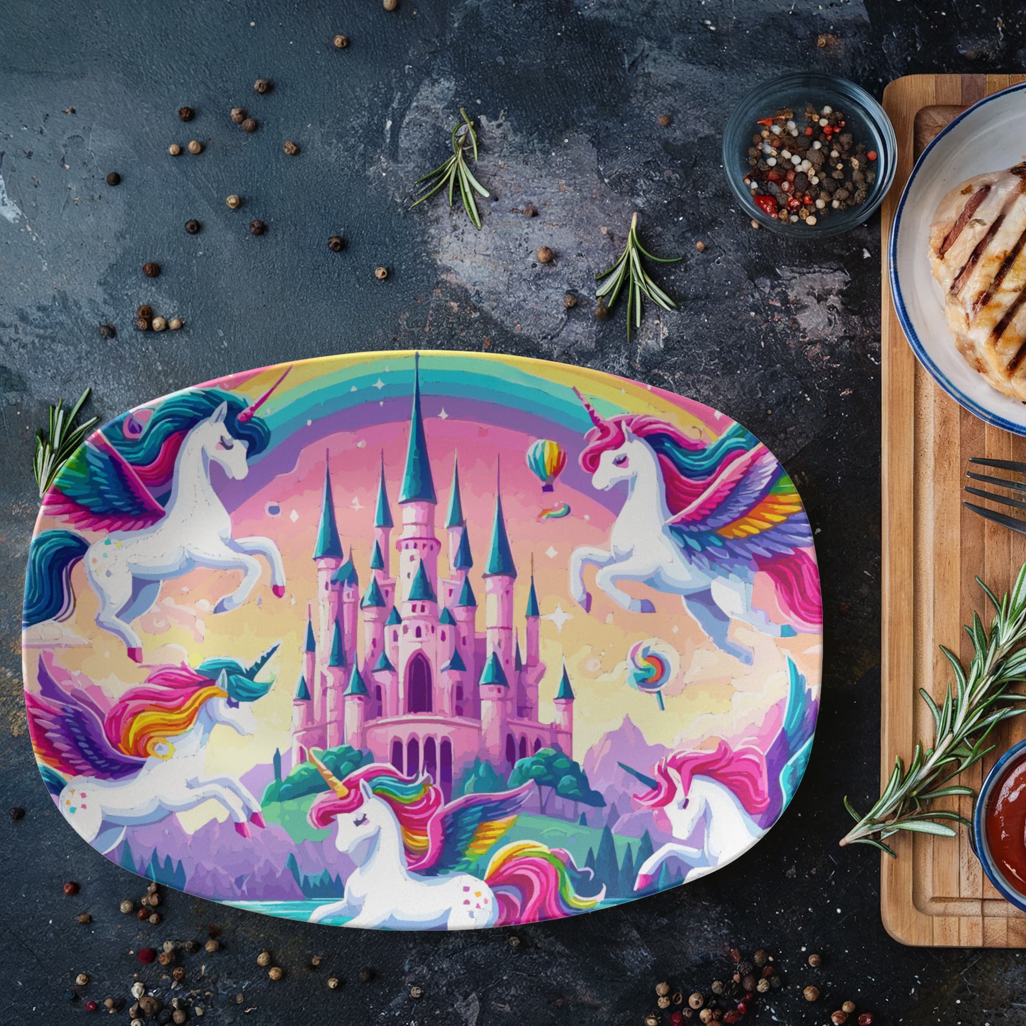 Cute Purple Unicorns with Pink Castle 10