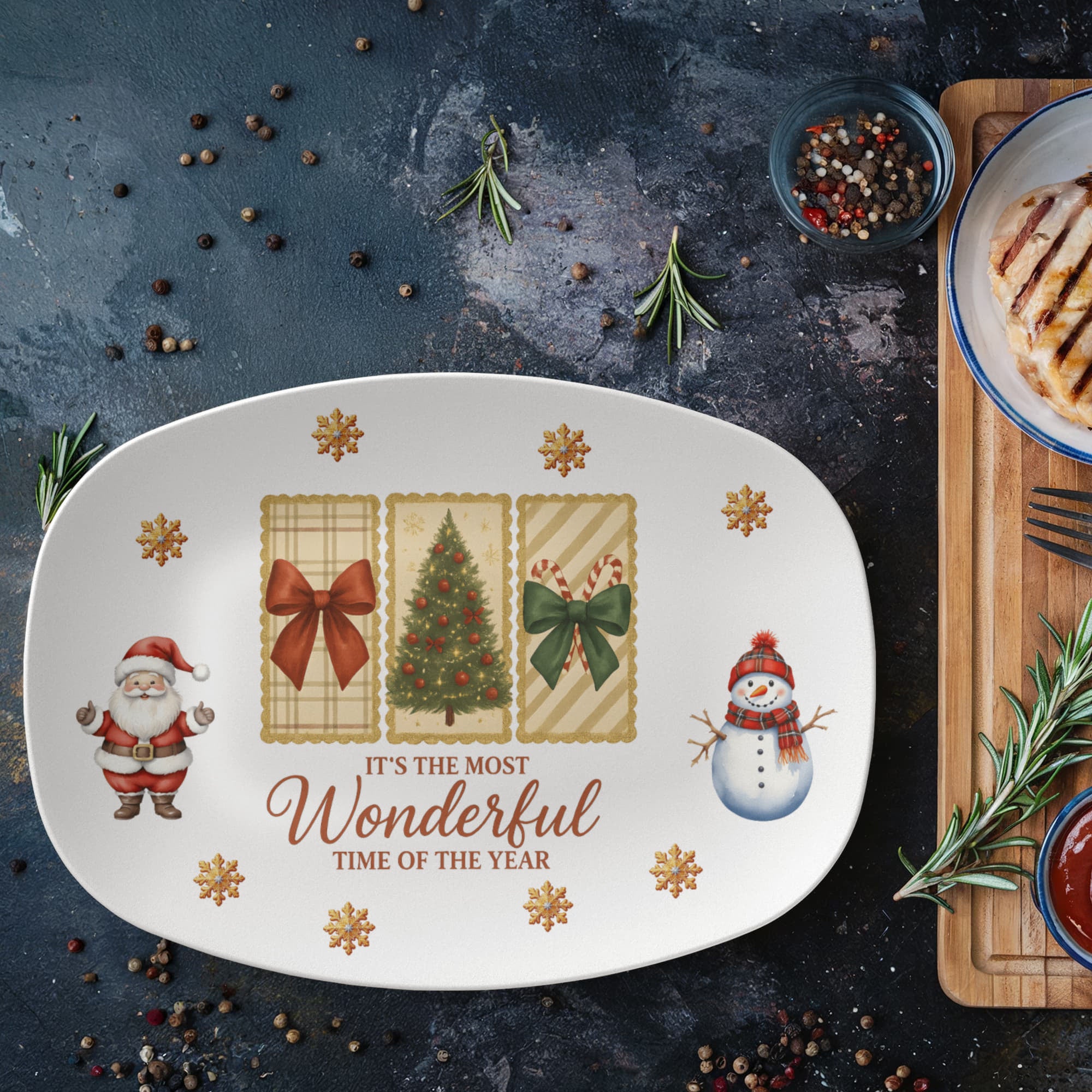 Most Wonderful Time of the Year Oval Serving Platter