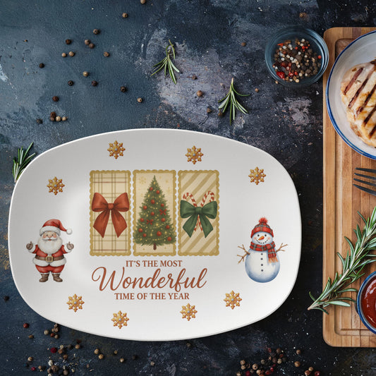 Most Wonderful Time of the Year Oval Serving Platter