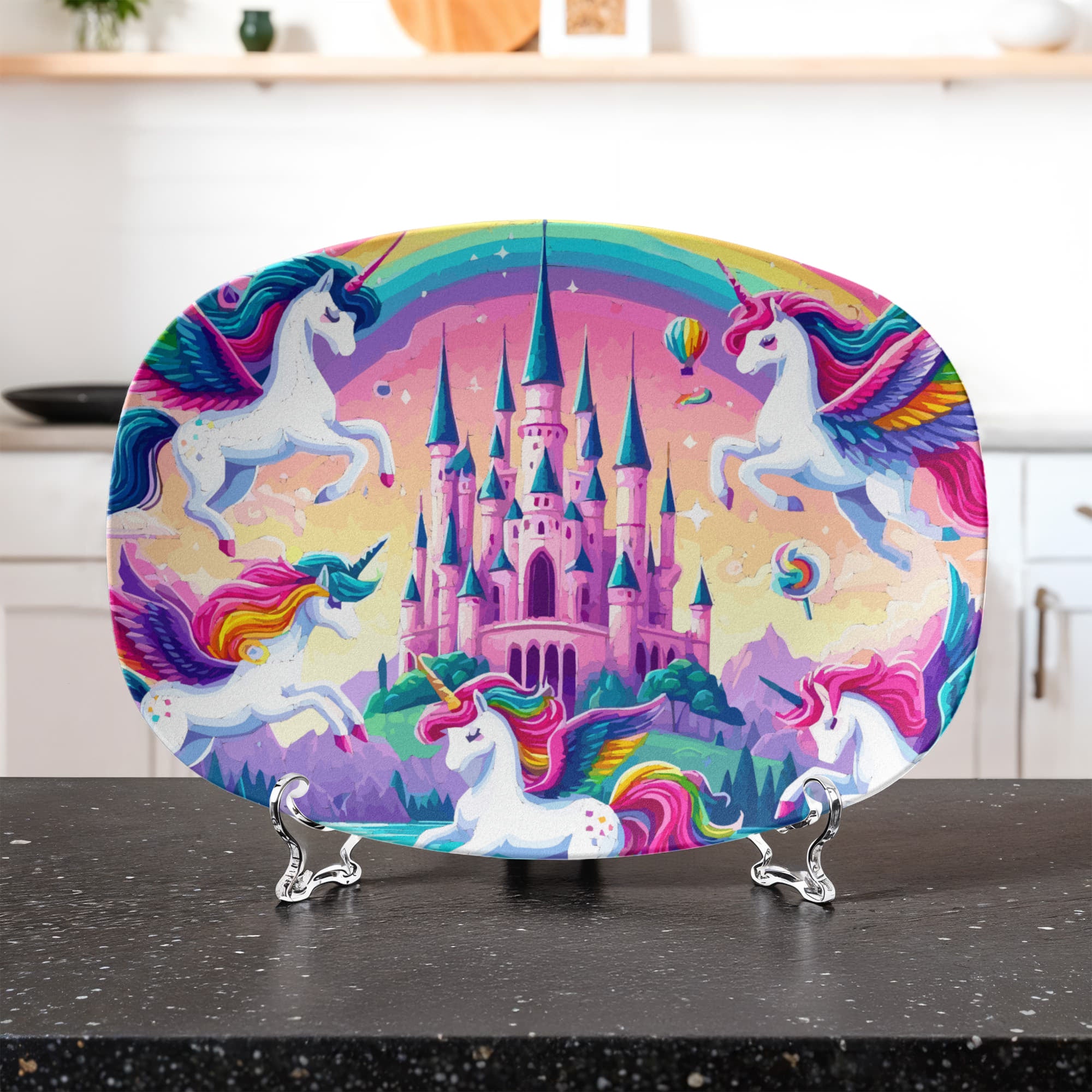 Cute Purple Unicorns with Pink Castle 10