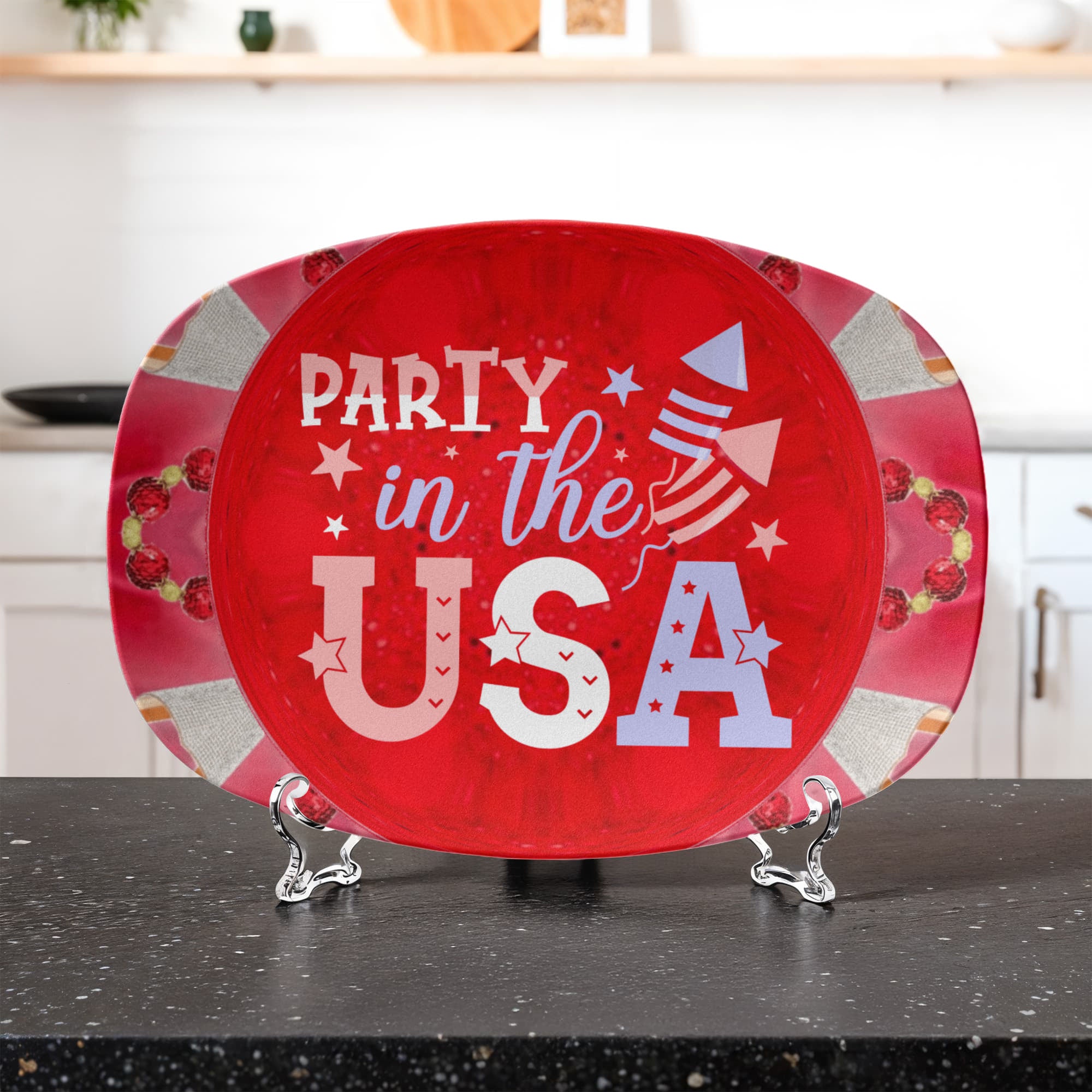 Party in the USA 10”x14” Oval Serving Platter