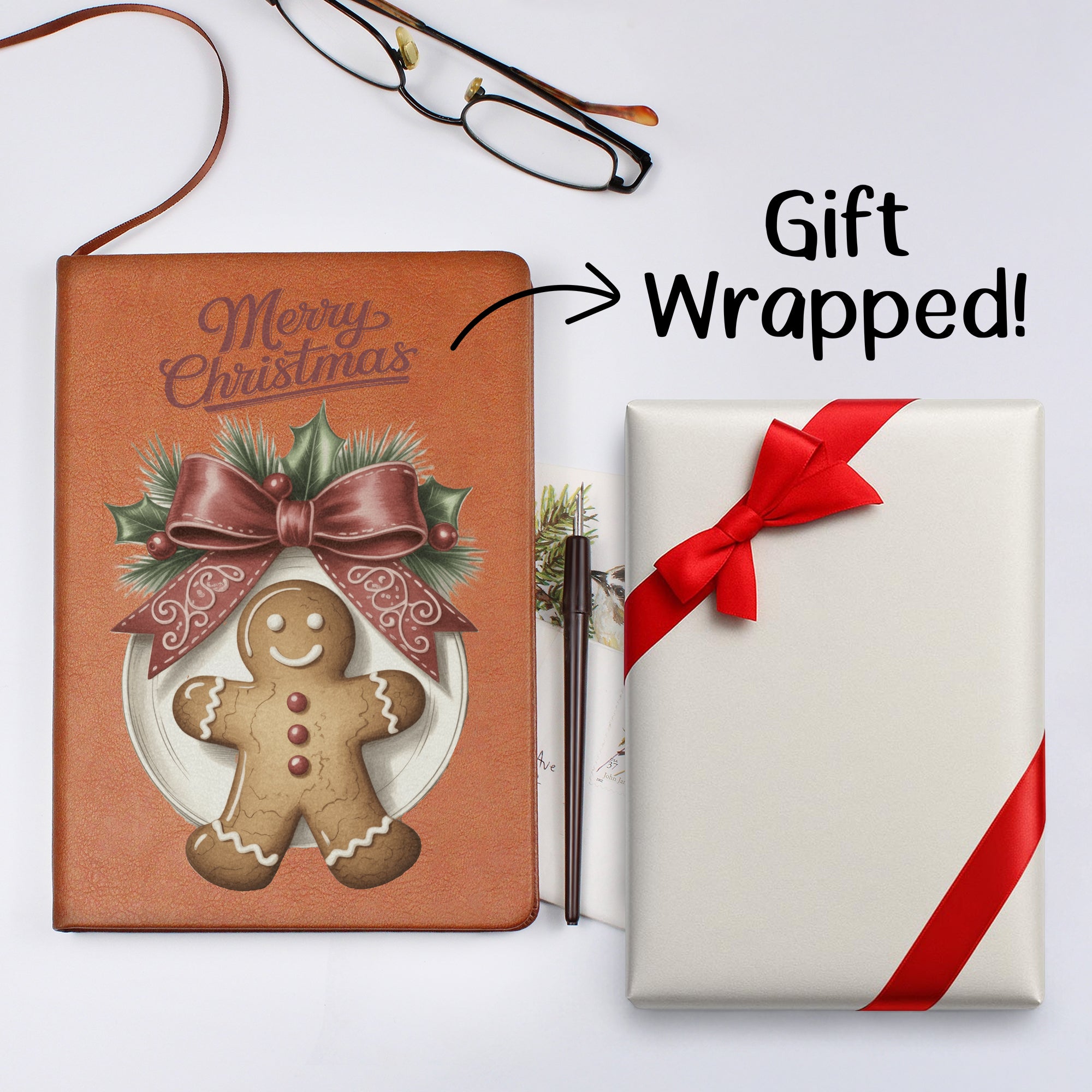 Merry Christmas Gingerbread Man Graphic Journal