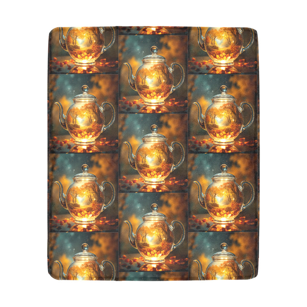 Fall Scene in Crystal Teapot Ultra-Soft Micro Fleece Blanket (Made In USA)