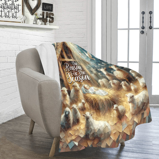 Jesus; the Reason for the Season Ultra-Soft Micro Fleece Blanket (Made In USA)
