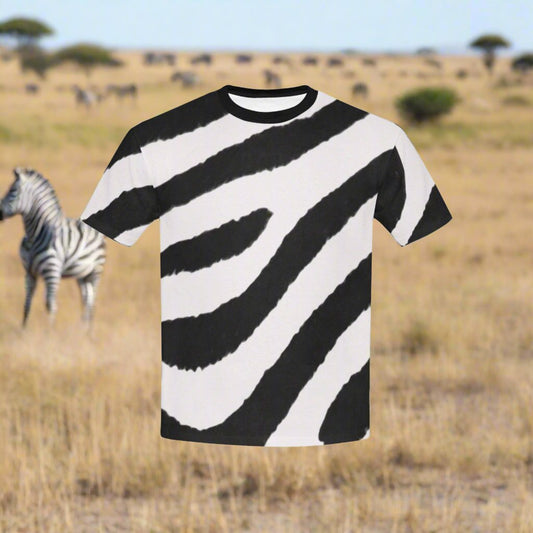 Child's Zebra Stripes Printed T-shirt (Made in USA)