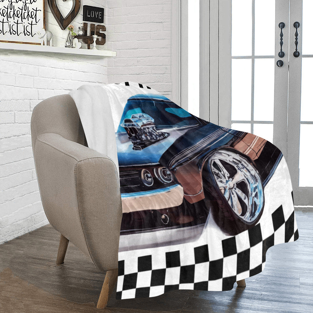 Hot Rod Muscle Car Ultra-Soft Micro Fleece Blanket 50