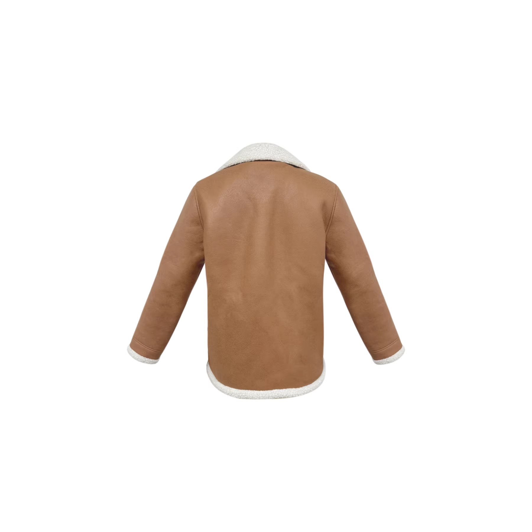 Women's Retro Pocket Lapel Button Jacket Fur Coat