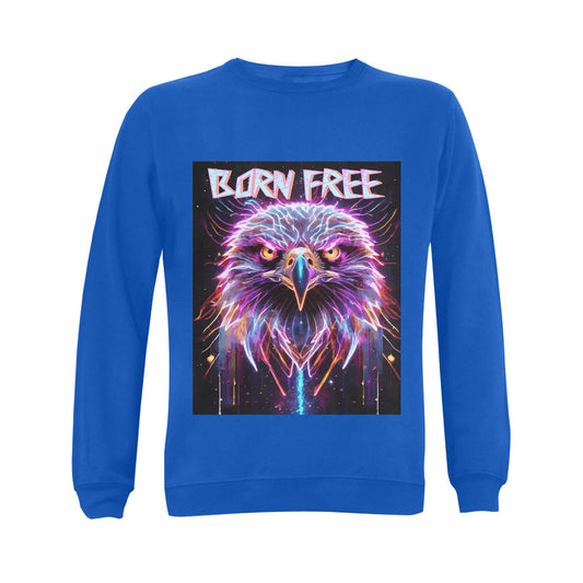 Men's Born Free Electric Eagle Fuzzy Sweatshirt