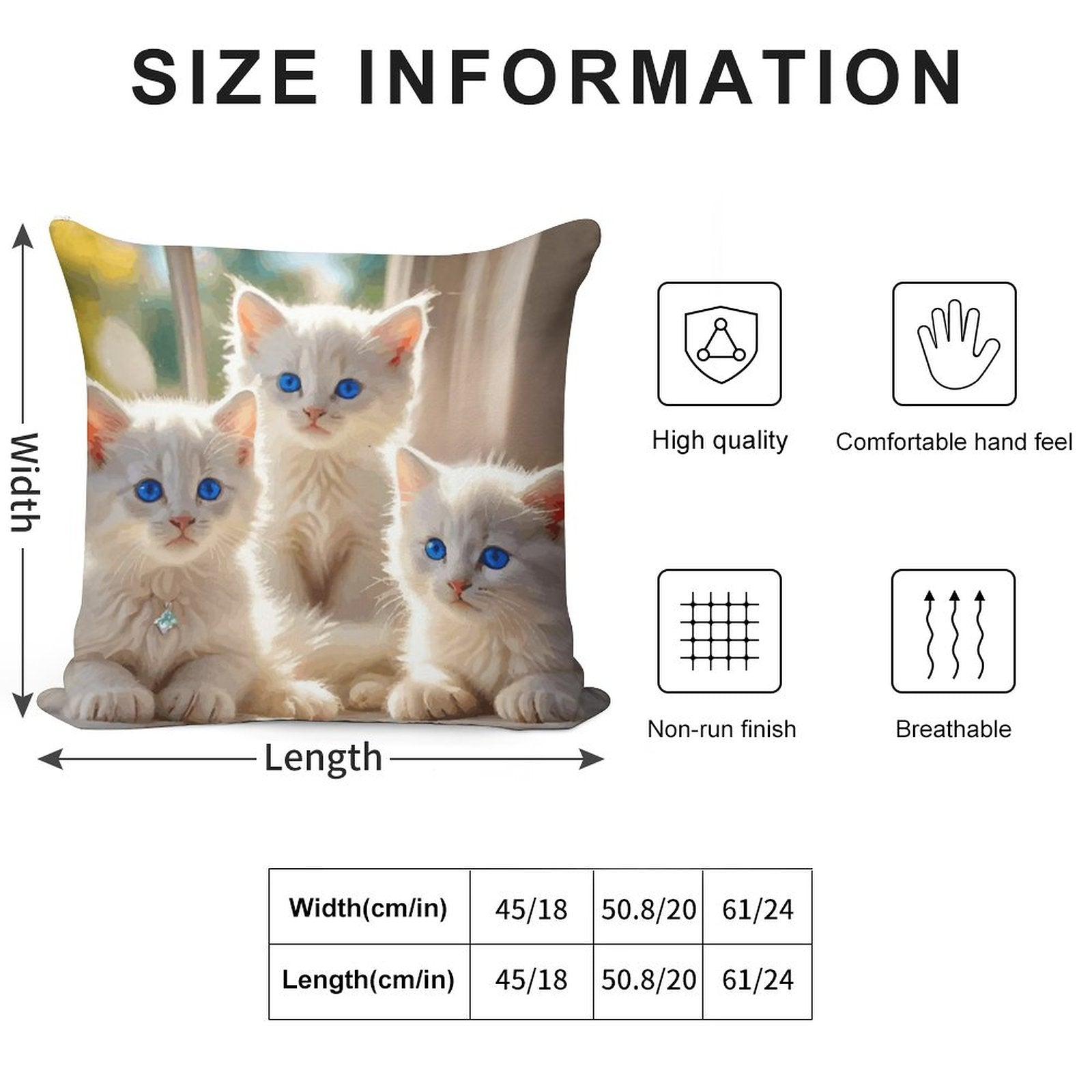 Fluffy White Kittens with Blue Eyes Ultra-Soft Pillowcases - 18