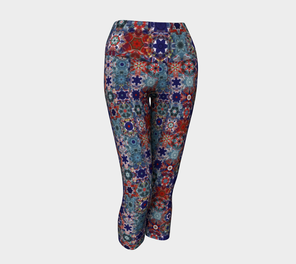 Blue & Red Floral Pattern