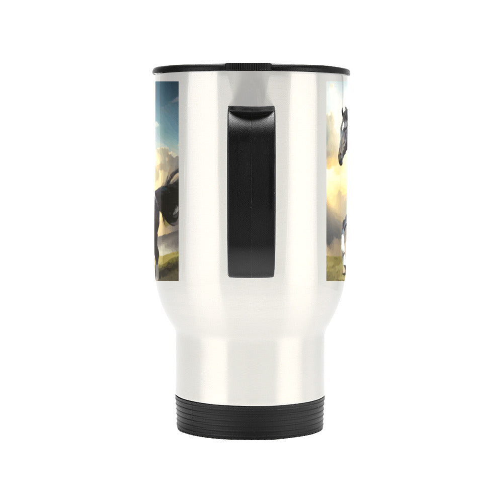 Dancing Black Beauty Stainless Steel Travel Mug - 14 oz (Made in USA)