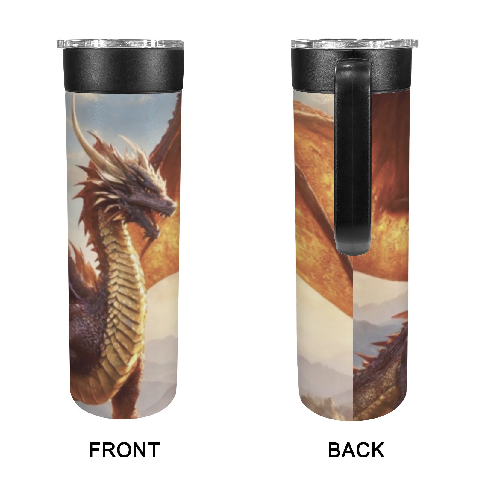 Game of Dragons 20oz Insulated Water Bottle with Screw On Handle