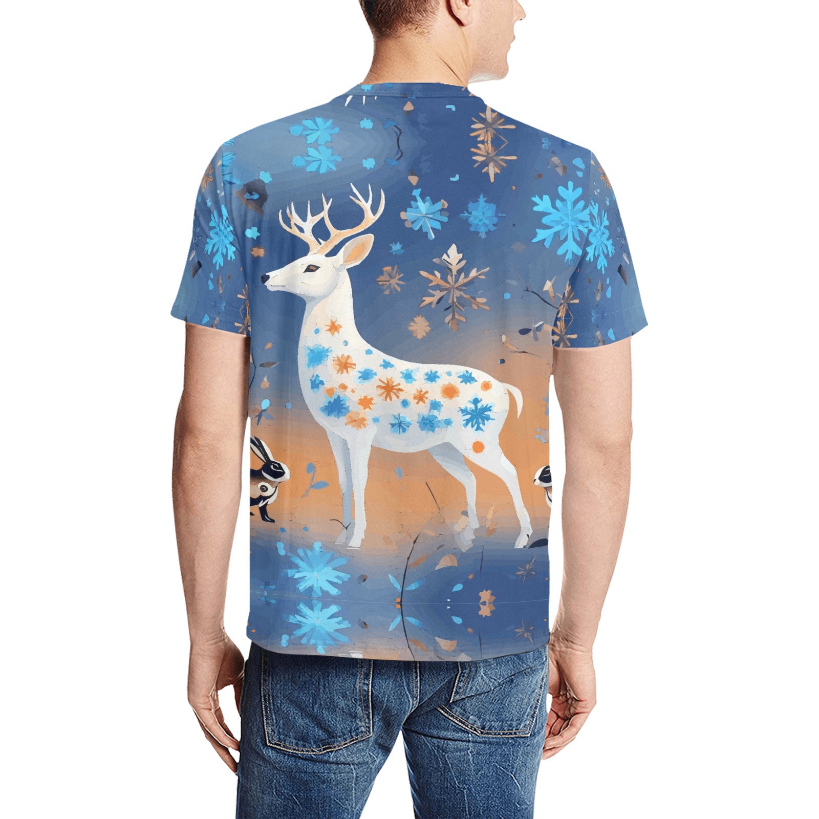 Men's Wintertime Majestic Deer T-shirt (Made In USA)