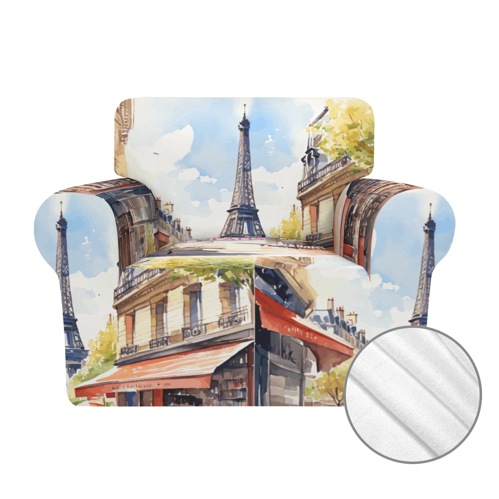 Paris France Eiffel Tower Single Seater Sofa Cover | Ships from USA