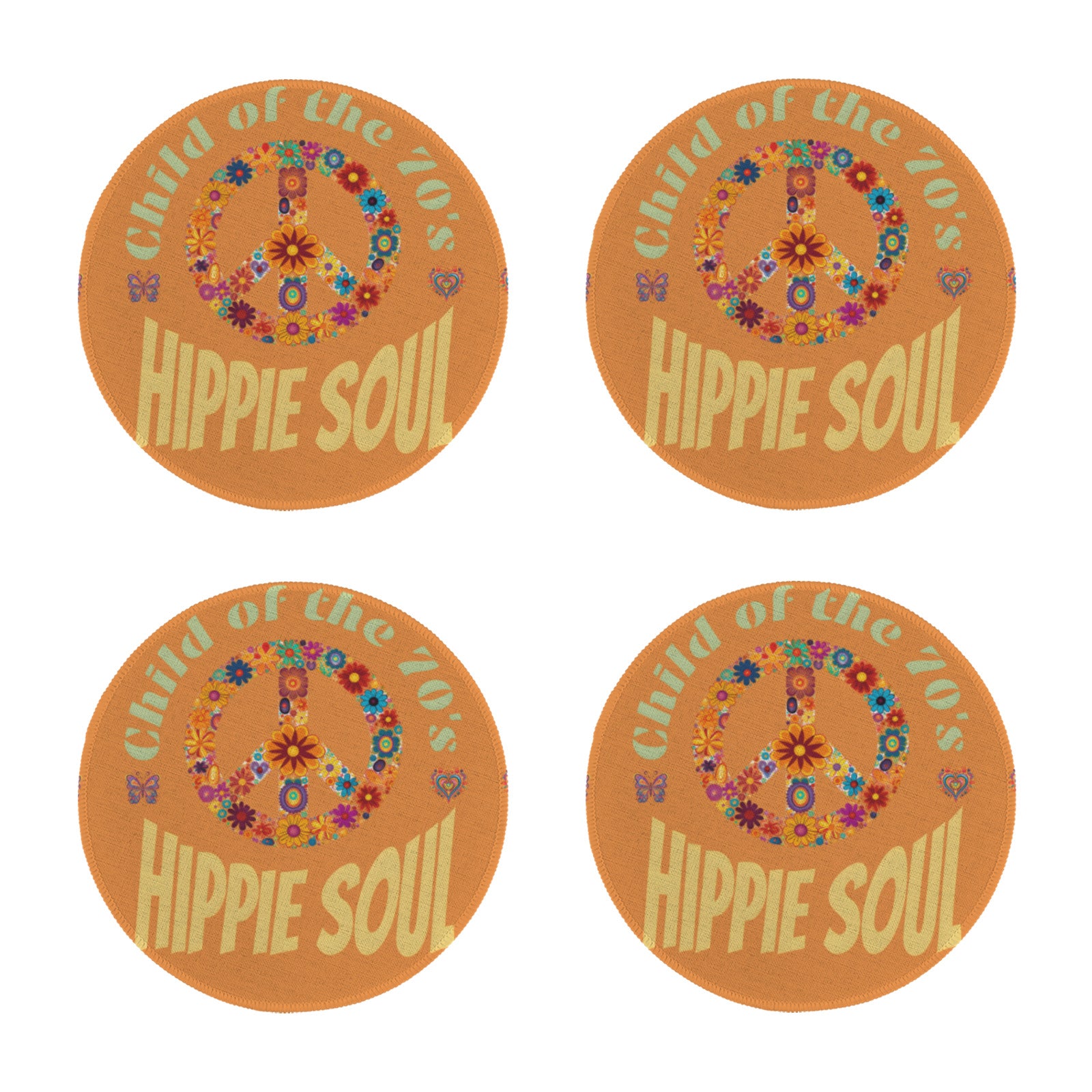 Child of the 70s Custom Round Placemat - 4 pack (Made in USA)