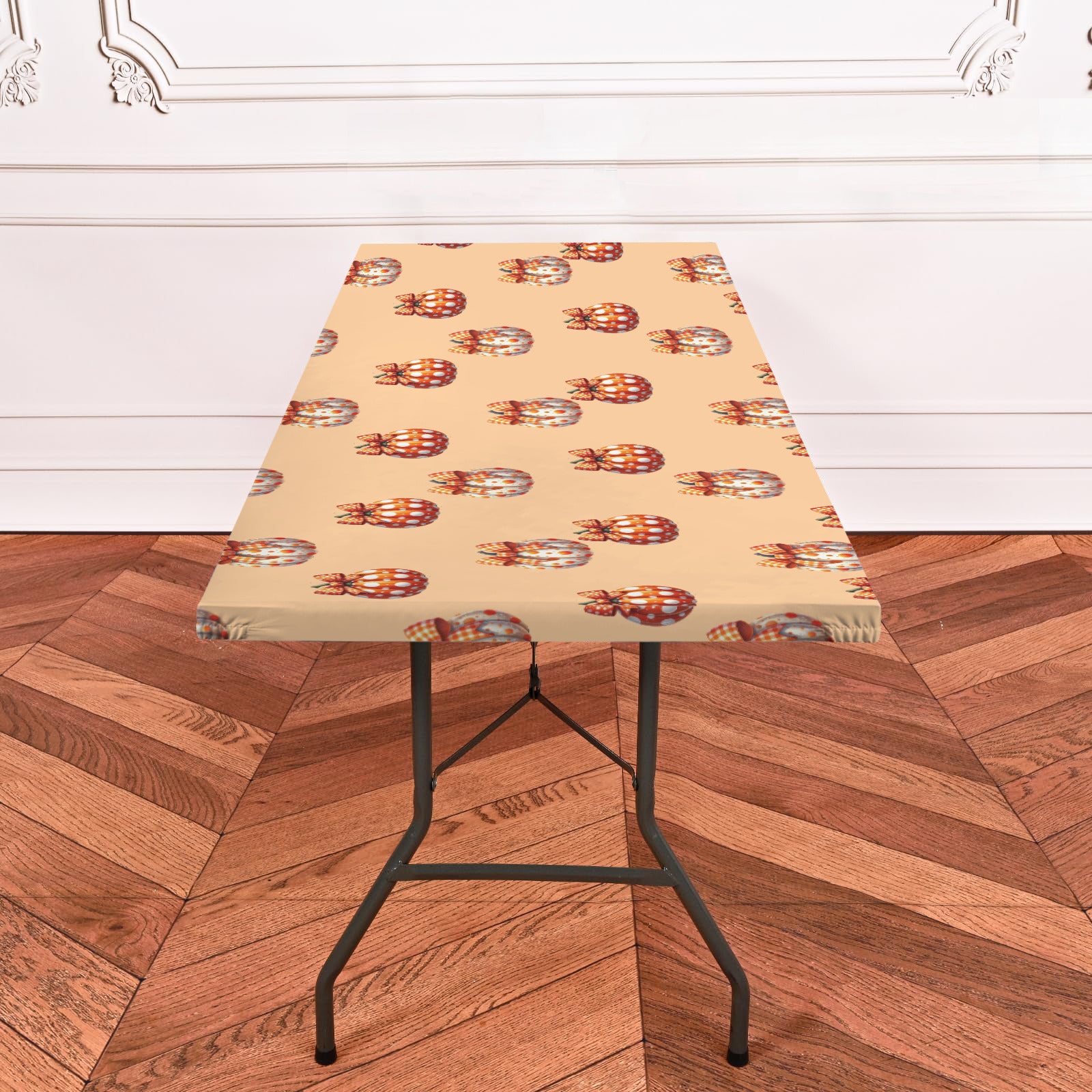 Fall Decorated Pumpkins Elastic Table Cover - 72